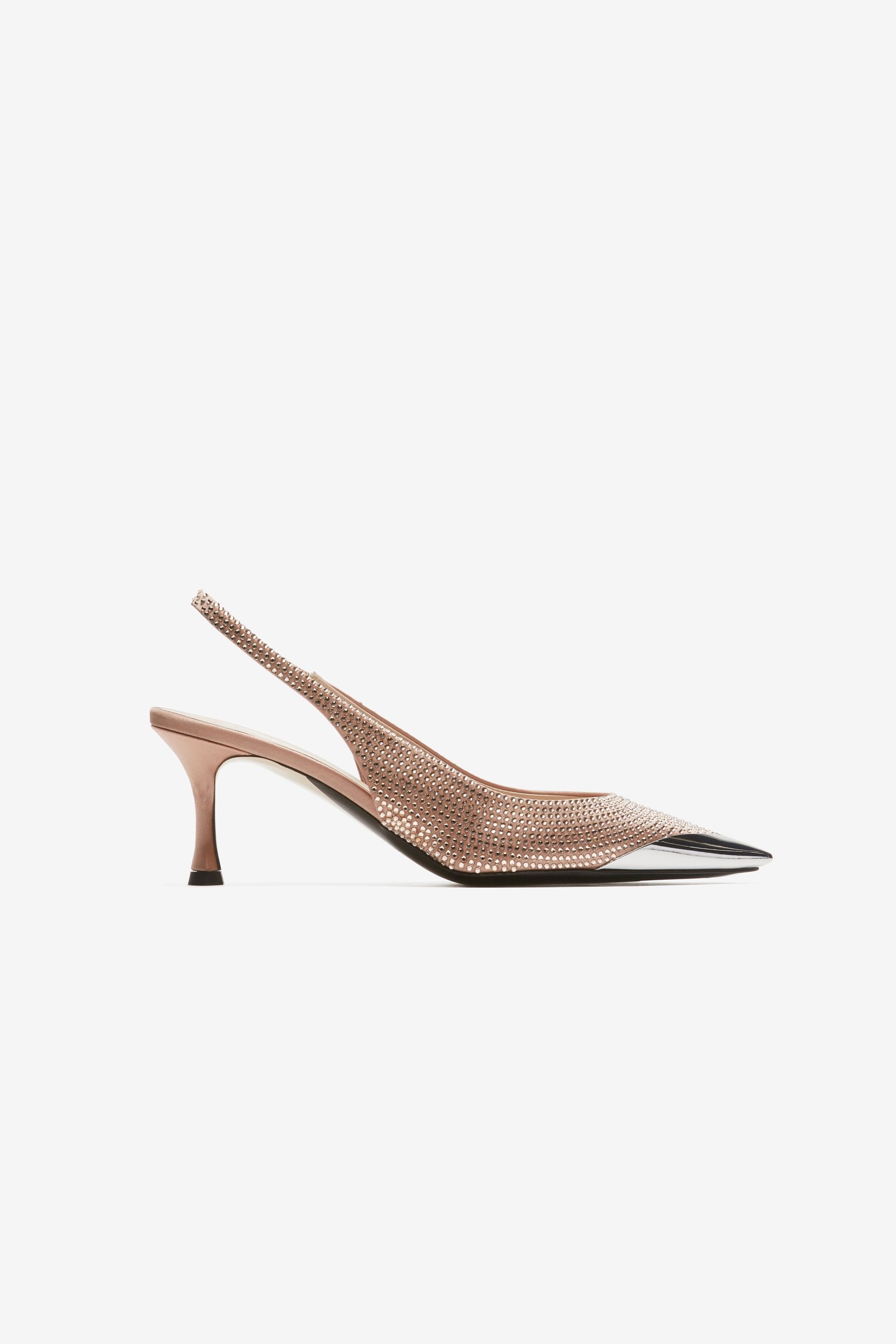 CRYSTAL-EMBELLISHED SLINGBACK PUMPS - 1