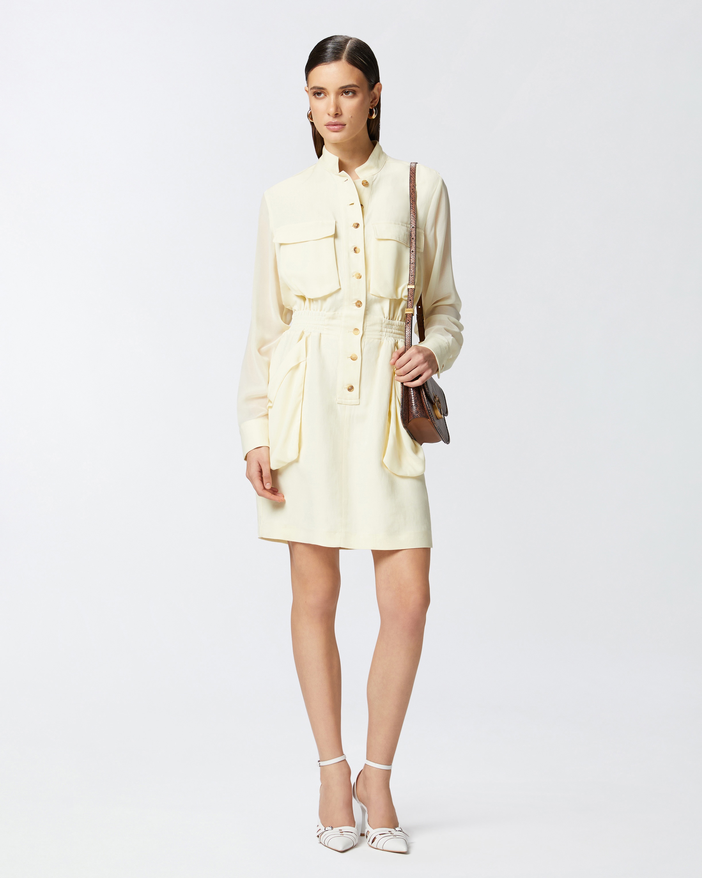 MINI SHIRT DRESS WITH POCKETS - 4