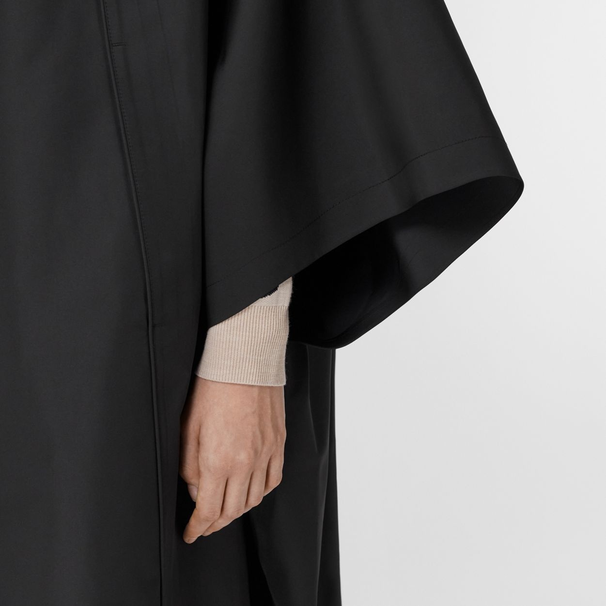 Logo Detail Tailored Hooded Cape - 5