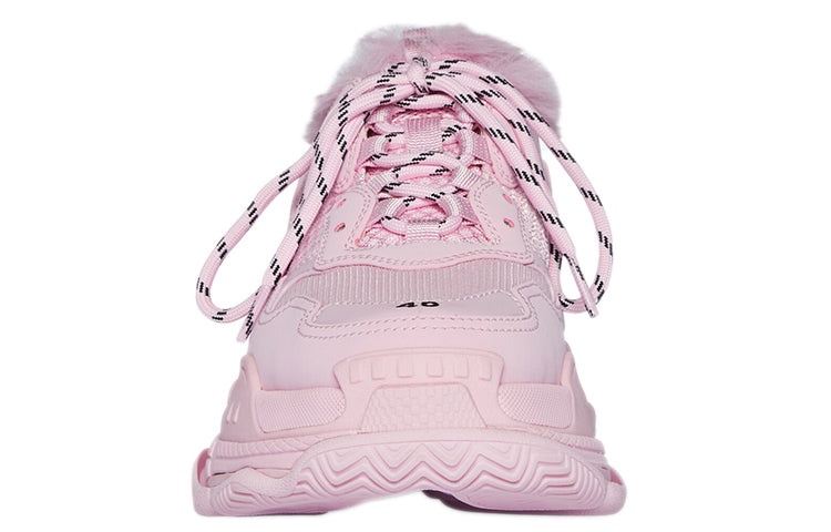 (WMNS) Balenciaga Triple S Sneaker Fake Fur 'Pink' 668562W3CQ55000 - 3