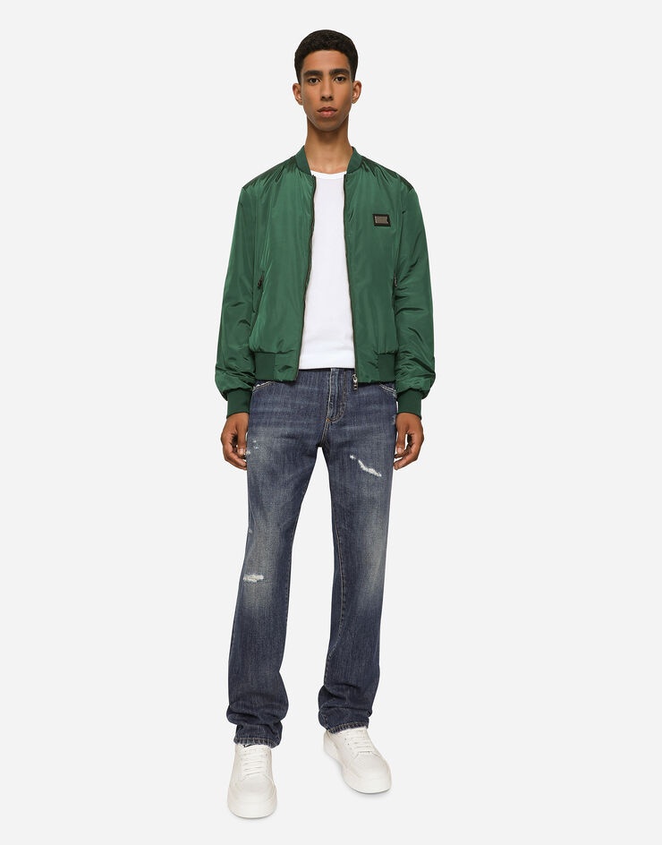 Nylon jacket with branded tag - 5