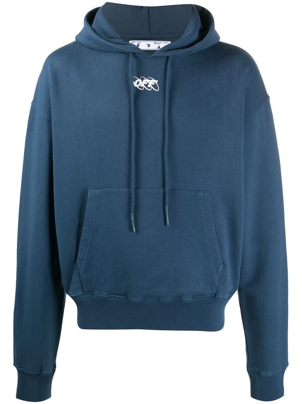 logo-print cotton hoodie - 1