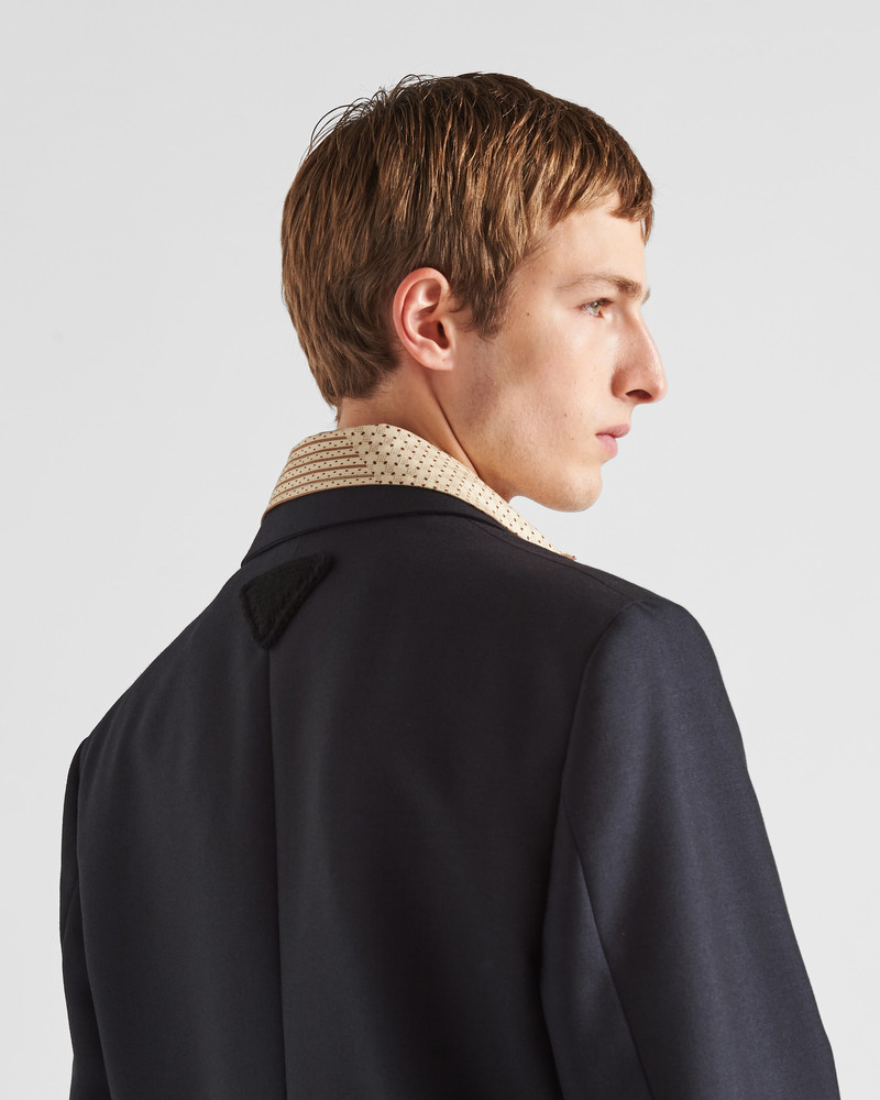 Mohair wool coat with collar 4