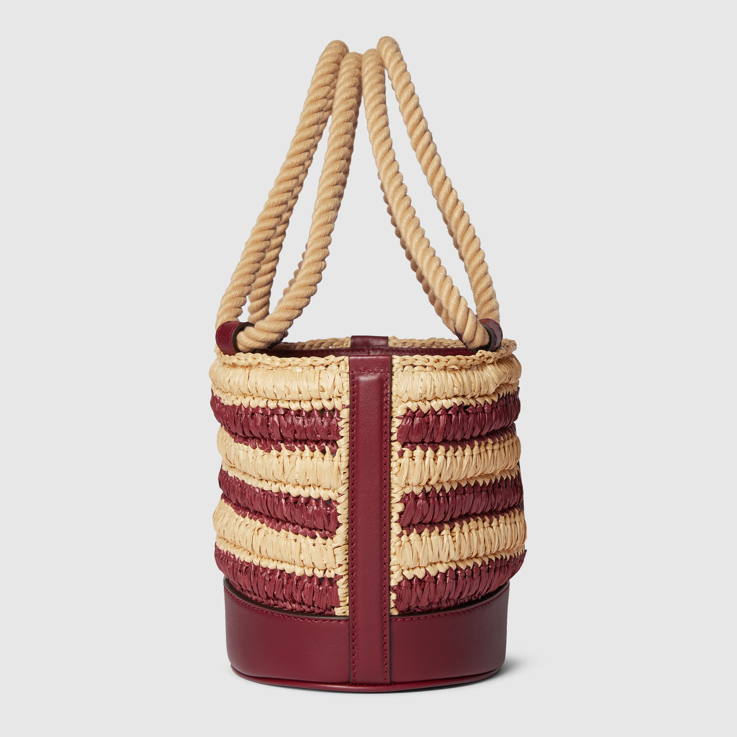Woven mini bucket bag - 7
