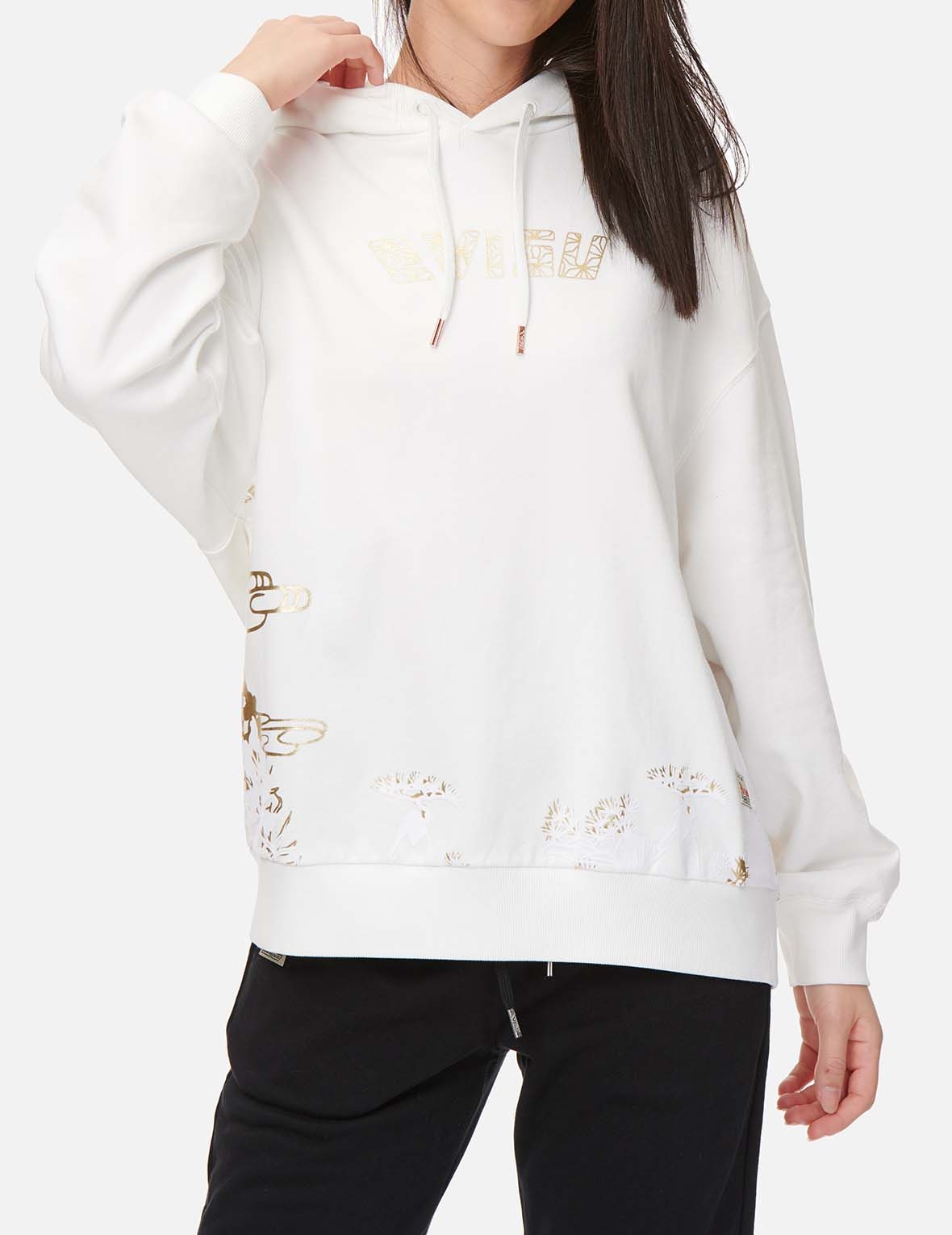 LANDSCAPE GRAPHIC FOIL-PRINT HOODIE - 3