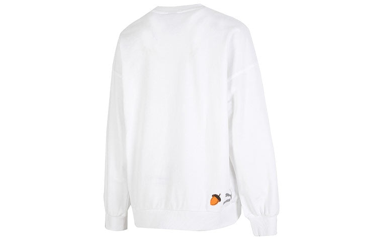 (WMNS) PUMA FF Bubble Sleeve Crew Neck Sweatshirt 'White' 538779-02 - 2