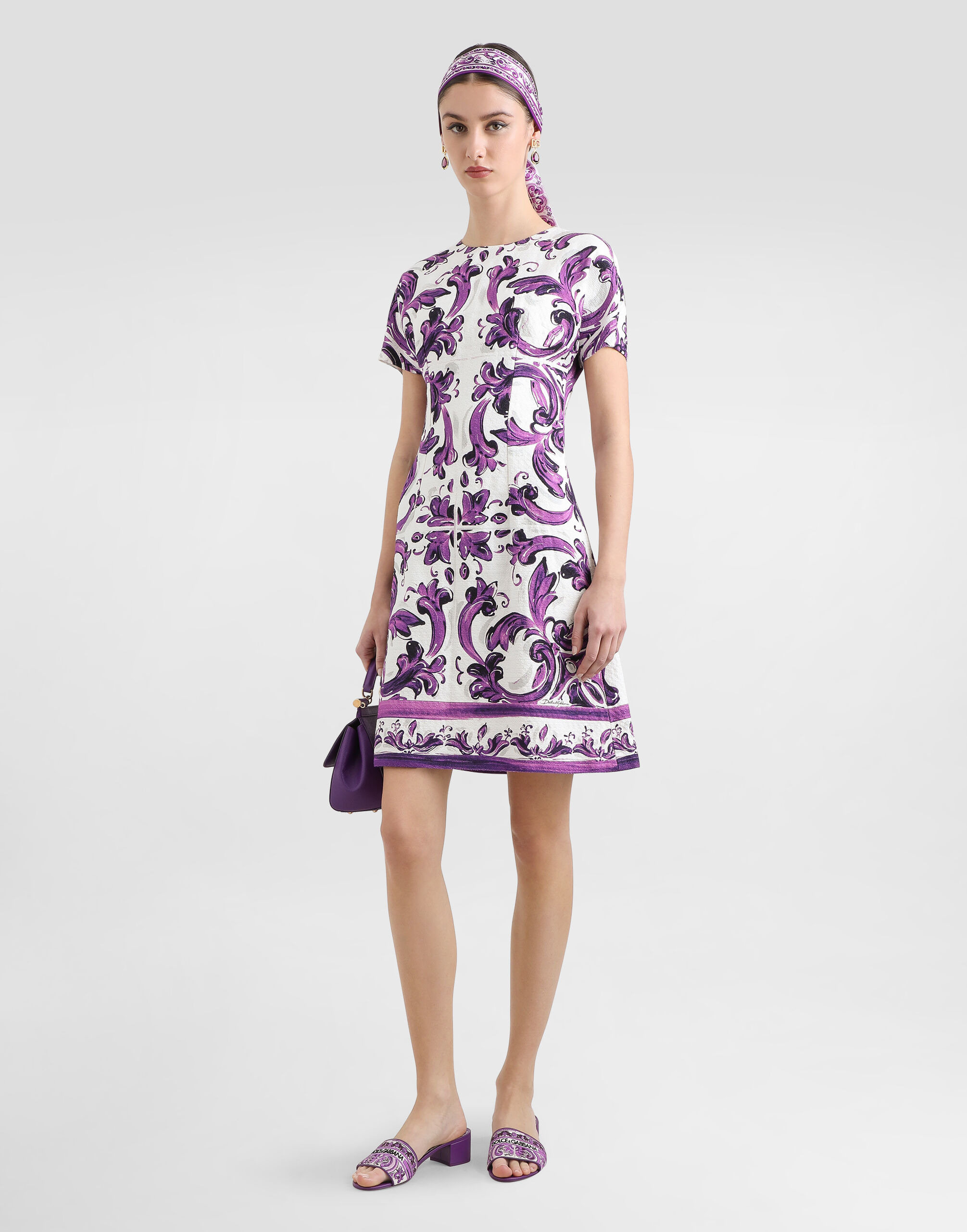 Majolica-print dress - 2
