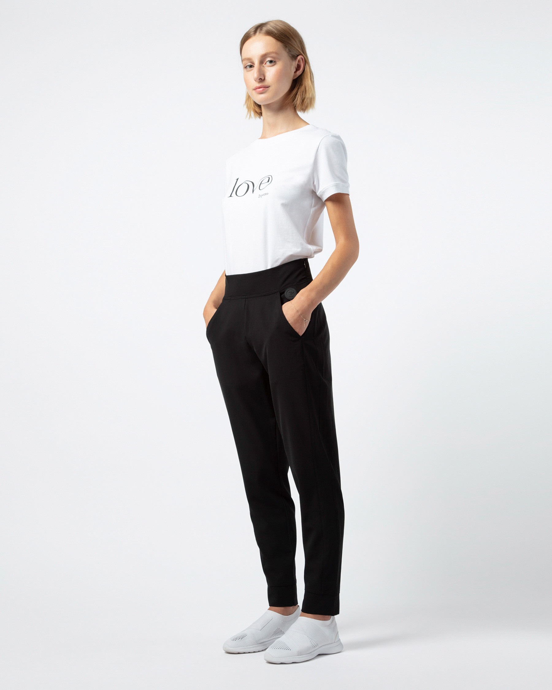 Straight stretch jersey pants - 2