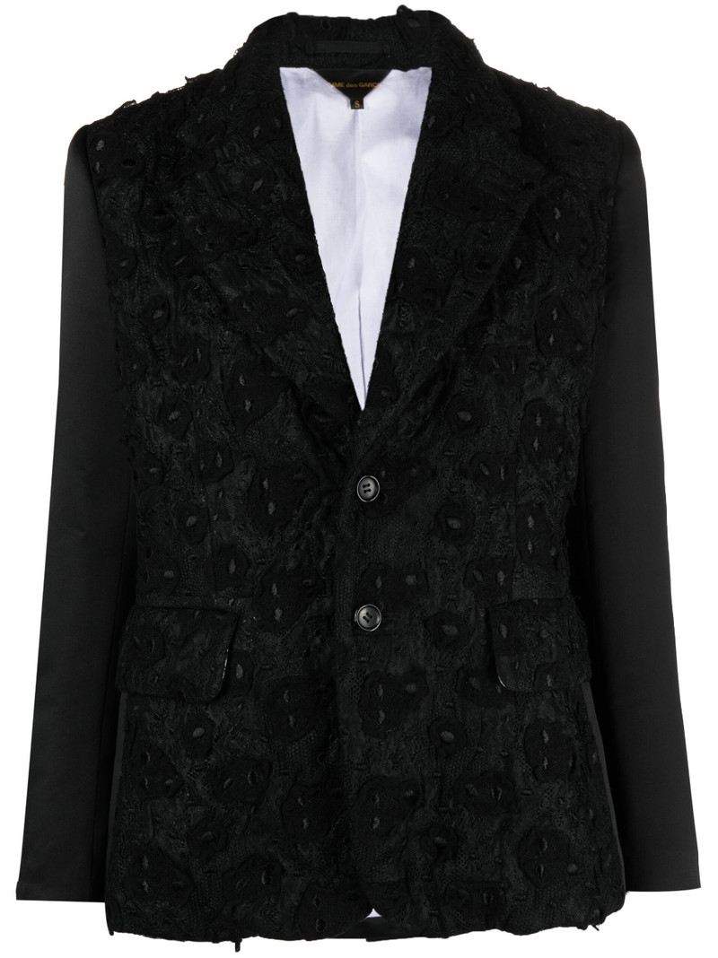 embroidered single-breasted blazer 1