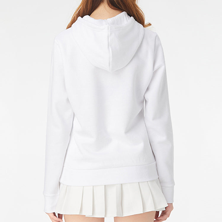 (WMNS) PUMA Essentials Hoodie 'White Black' 586938-02 - 4