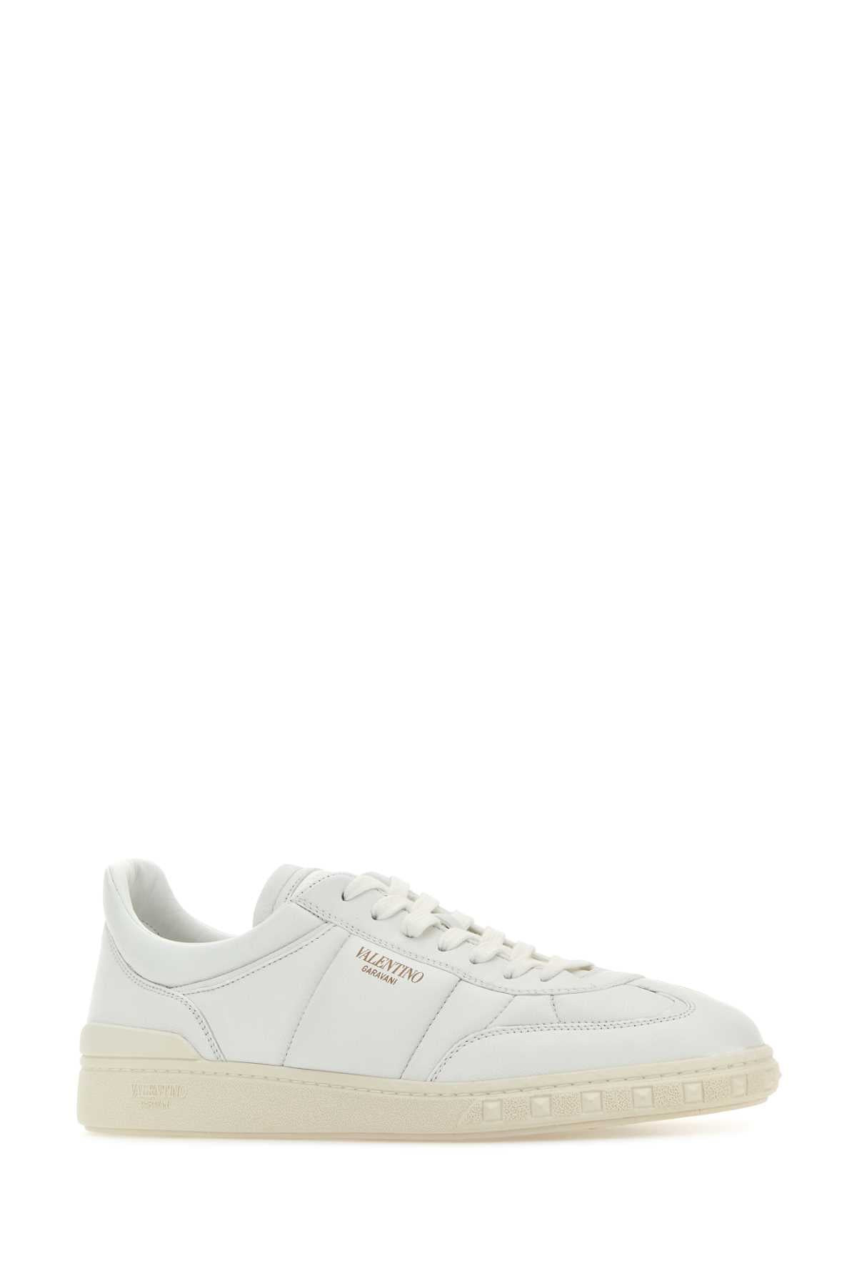 Valentino Garavani Men White Leather Upvillage Sneakers - 2