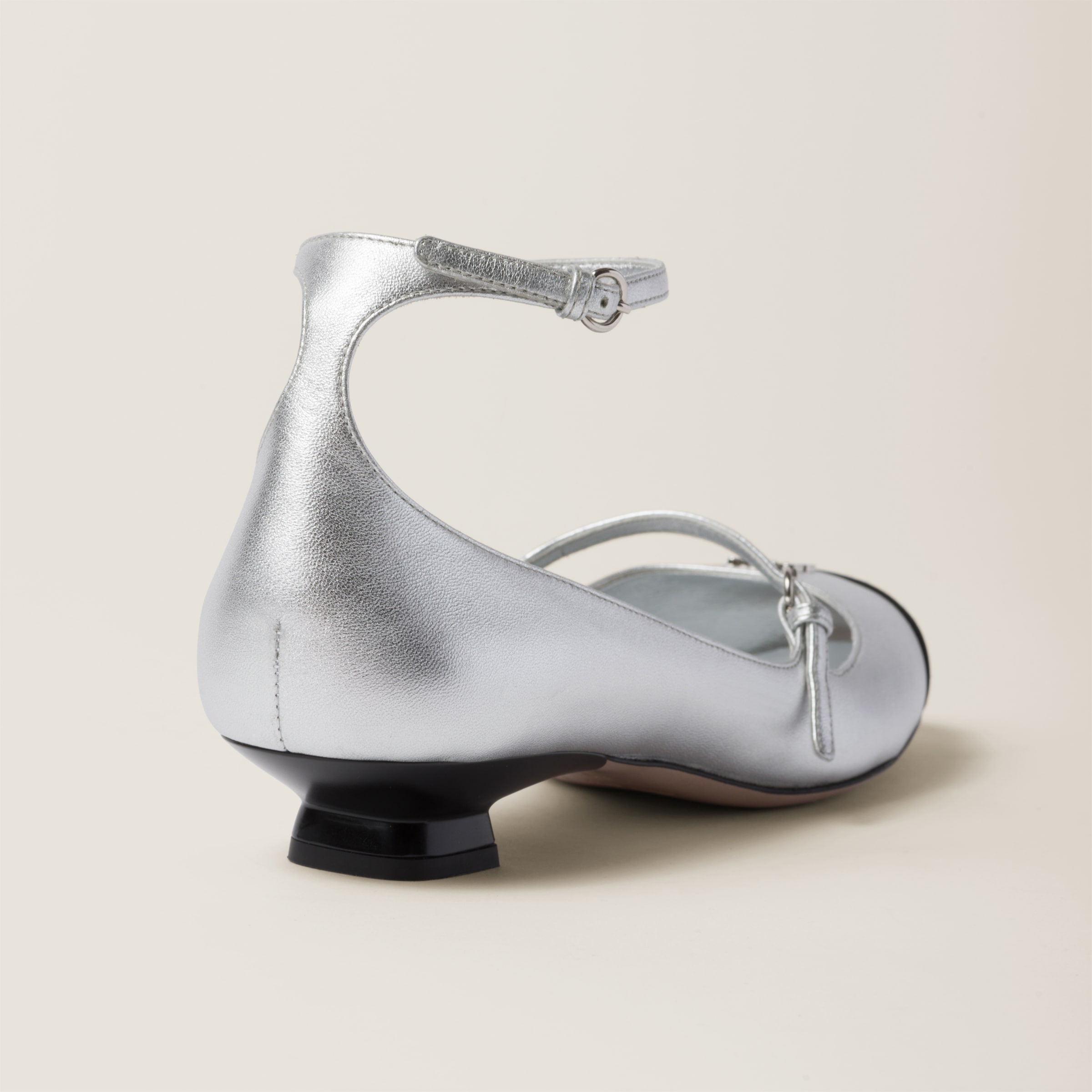 Mordoré nappa leather and grosgrain pumps - 3