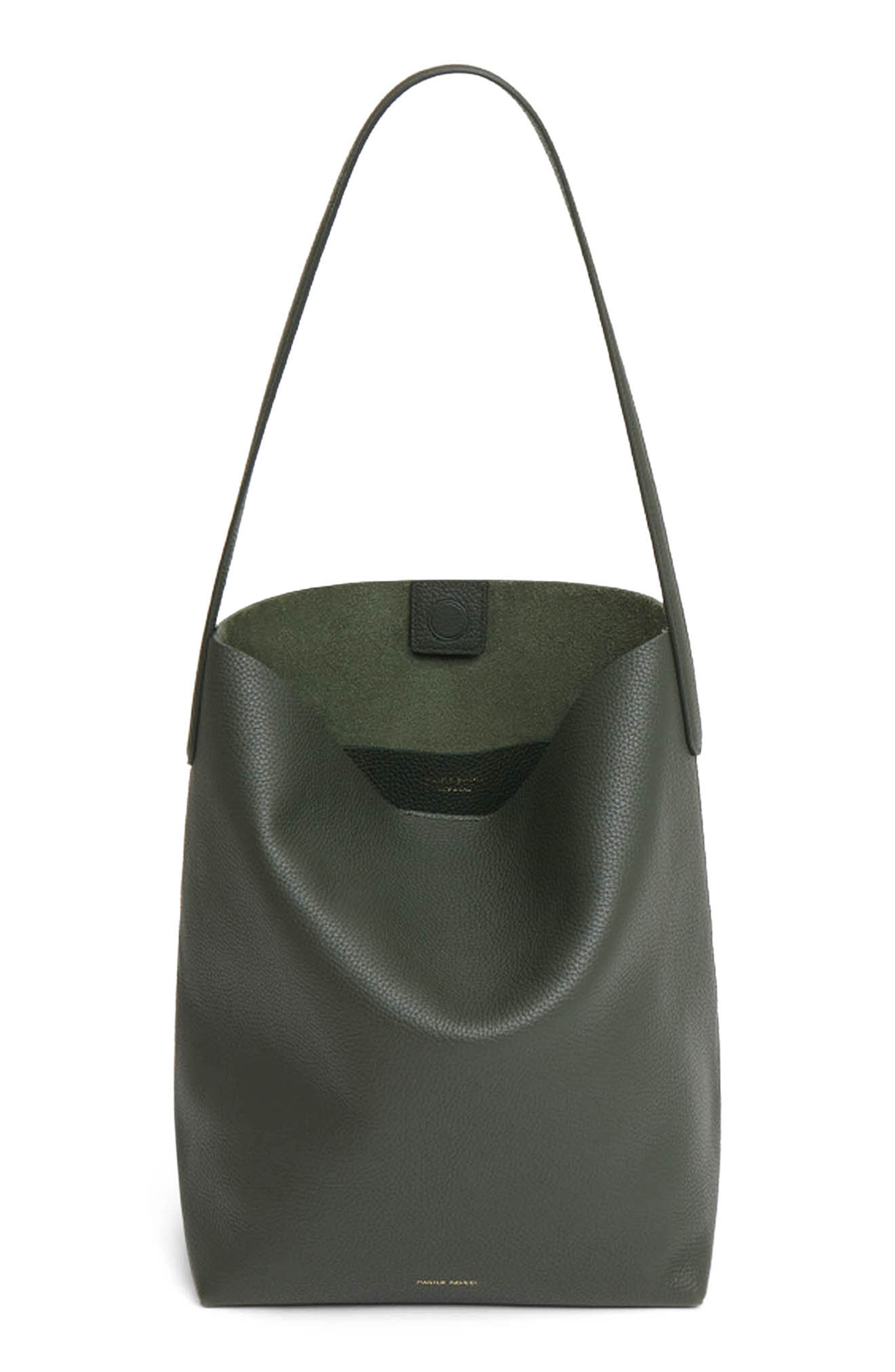 Mansur Gavriel Everyday Cabas Leather Hobo Bag in Seaweed at Nordstrom - 5
