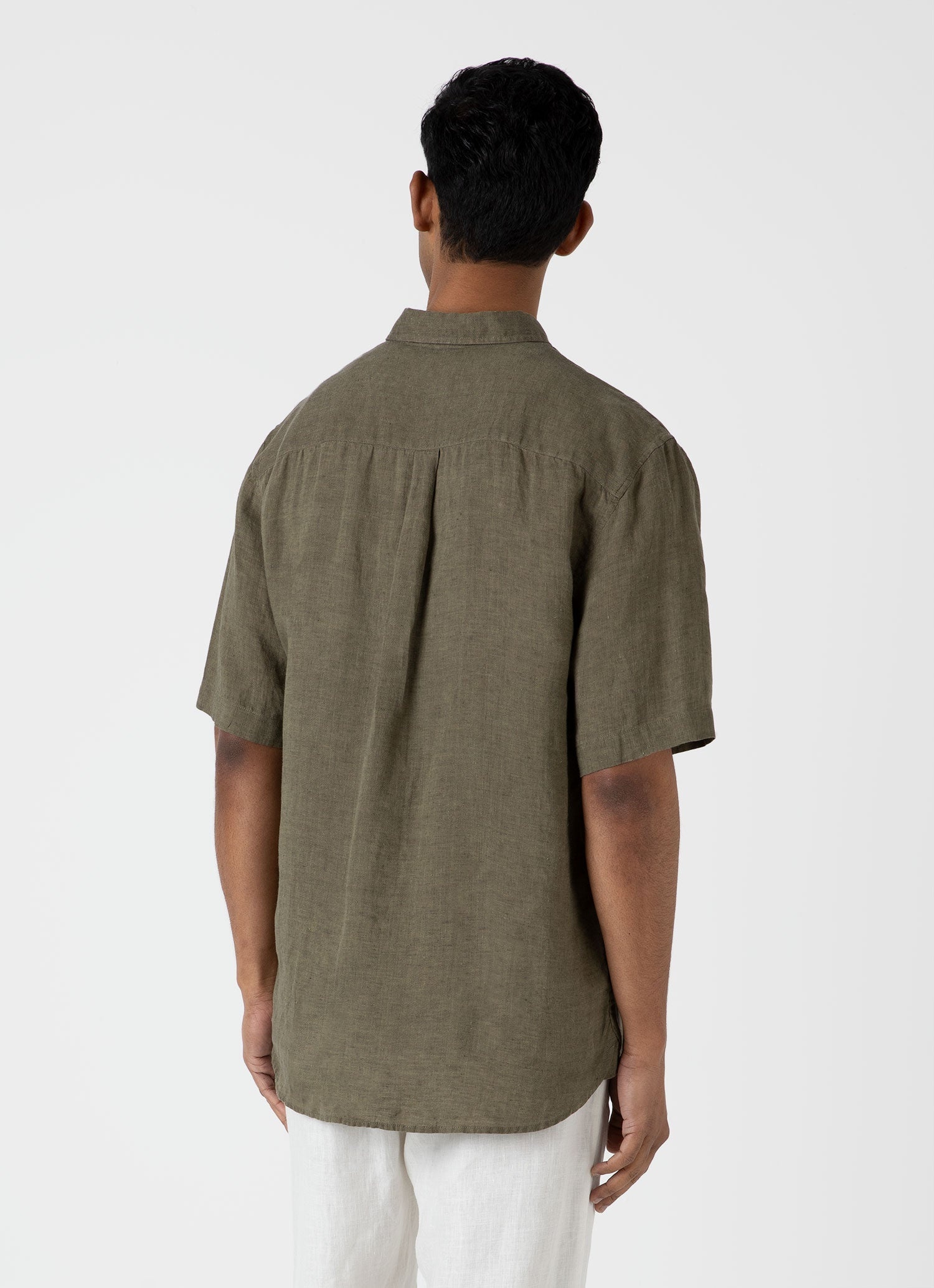 Short Sleeve Linen Shirt - 5