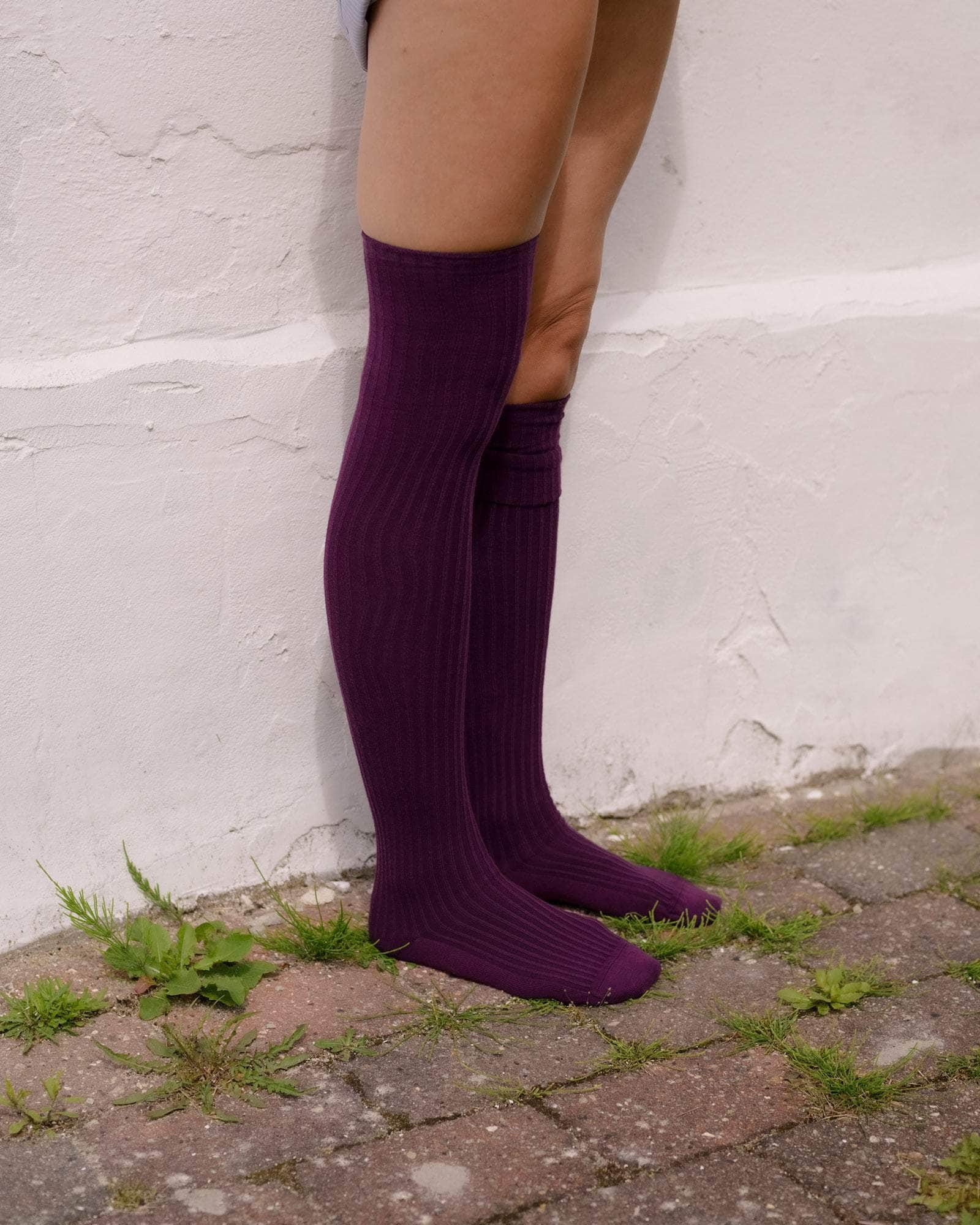 Overknee Socks - Fine Organic Cotton Rib - 3