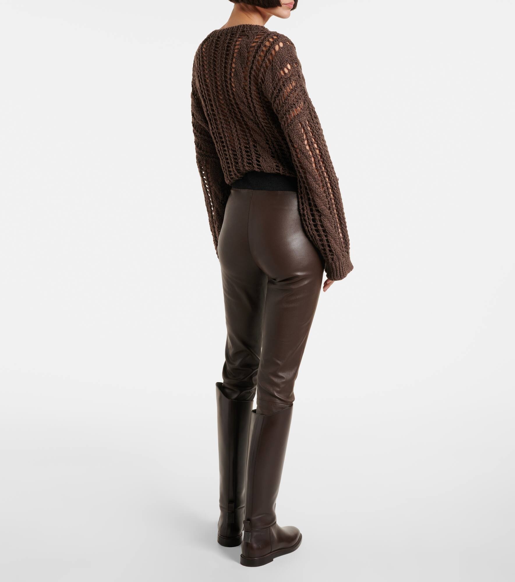 Leather slim pants - 3