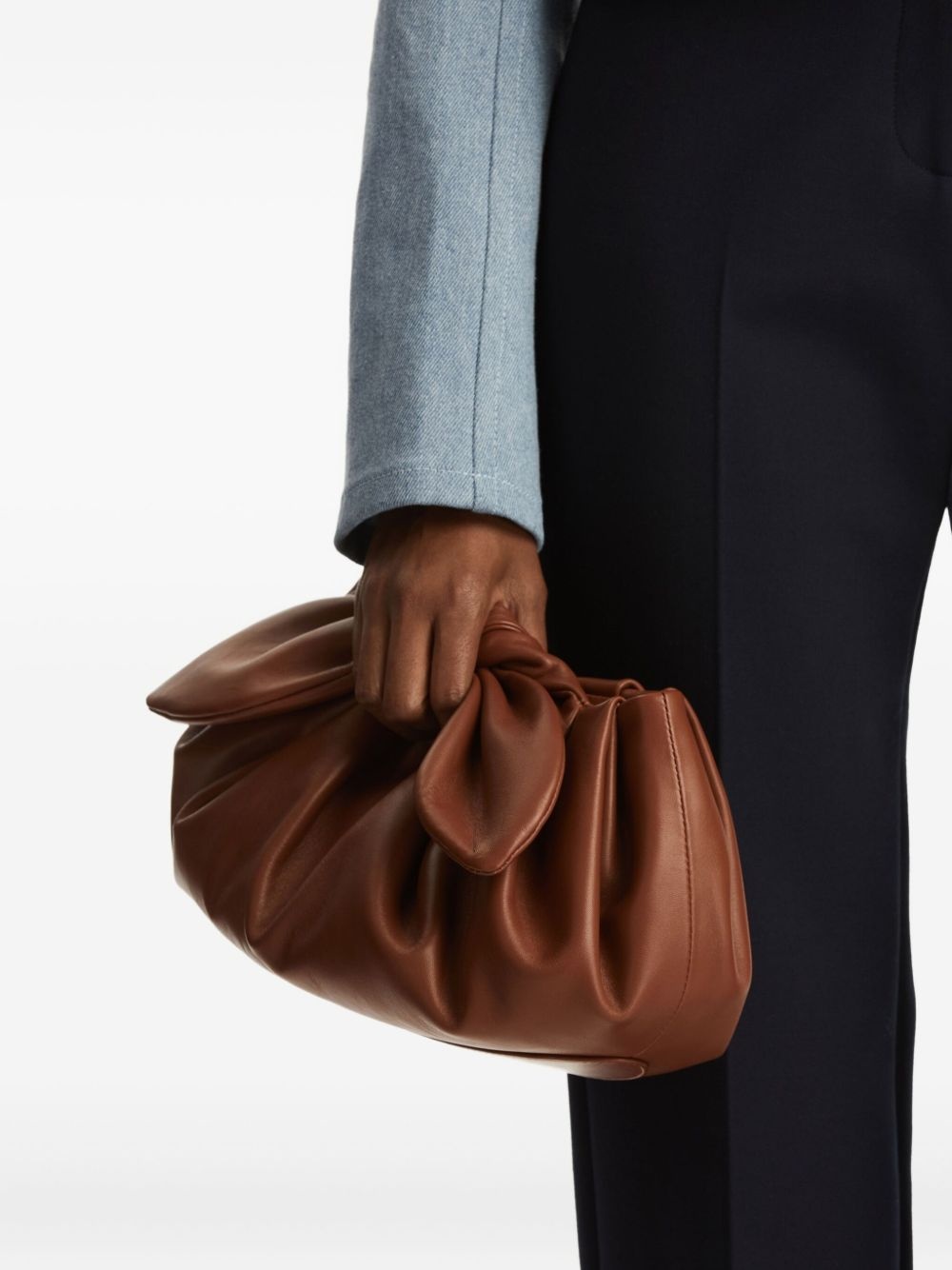 leather clutch bag - 2
