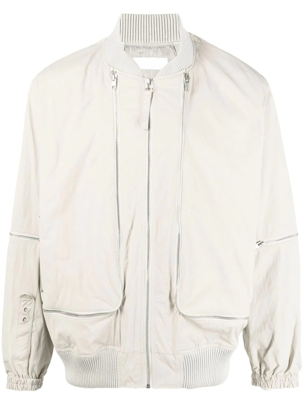 zipped-up bomber jacket - 1