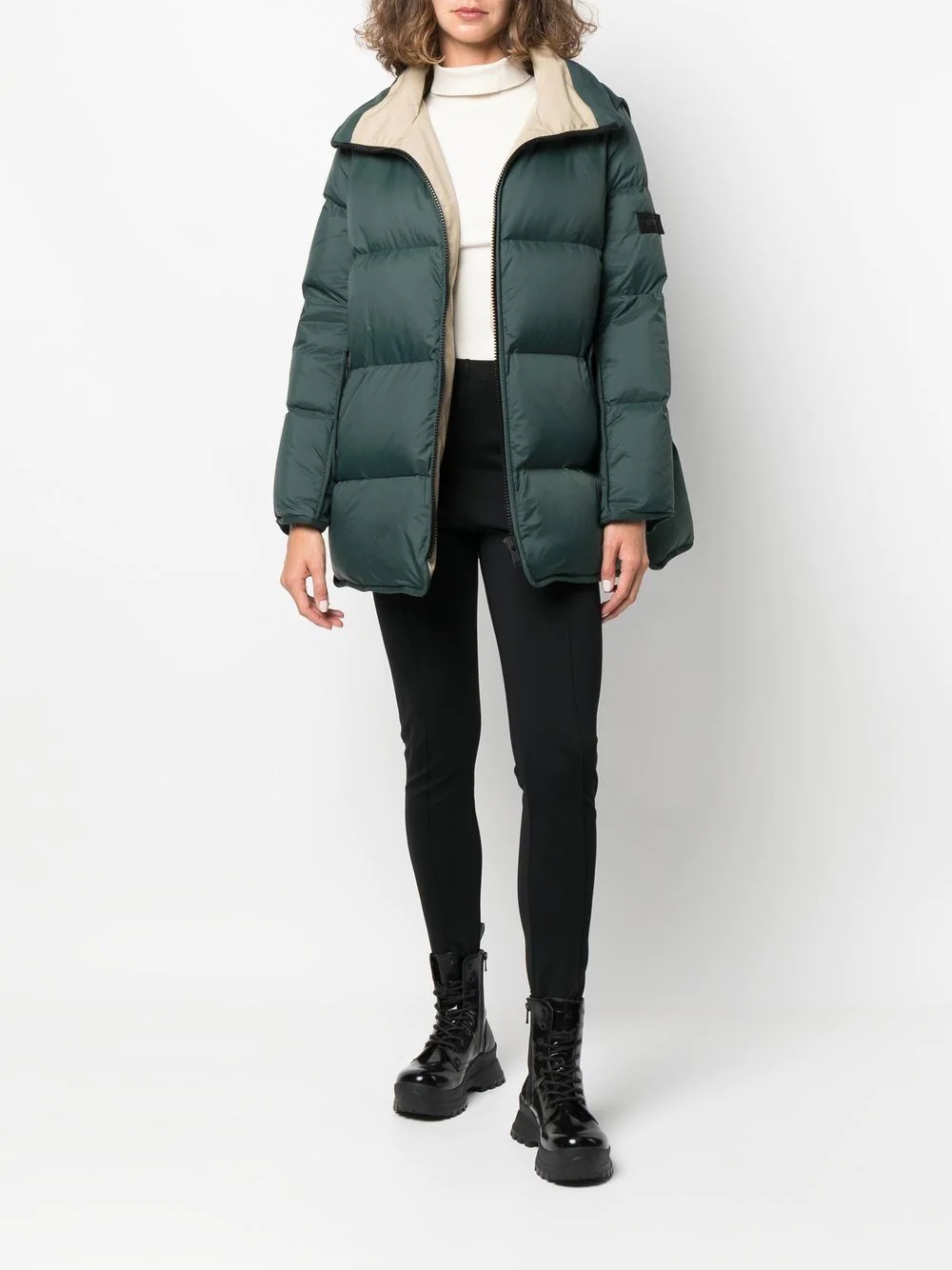 shearling parka coat - 6