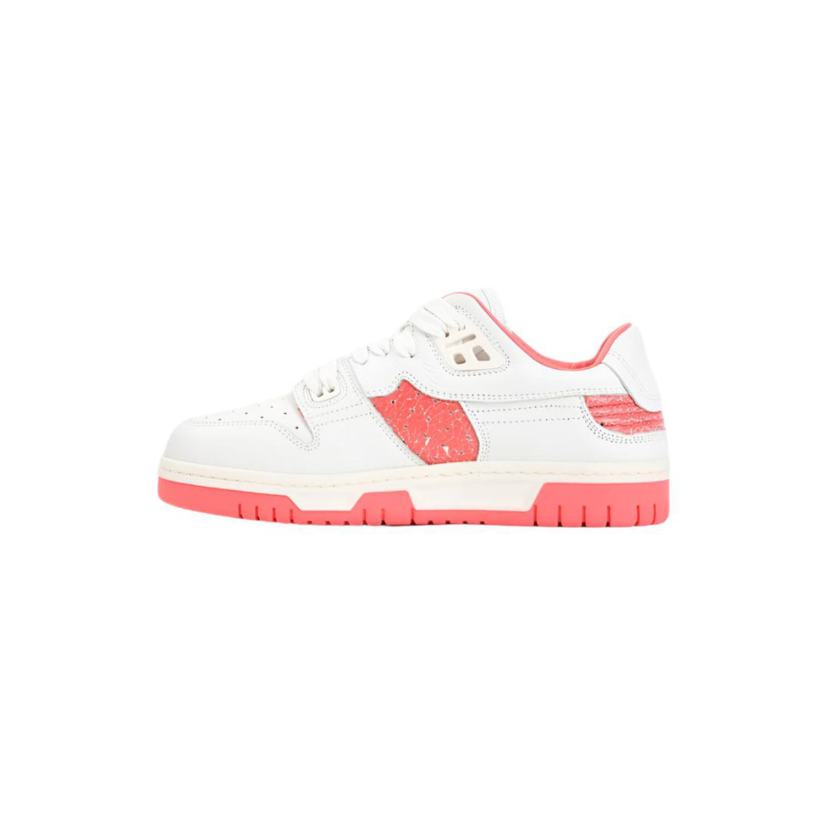 LOW TOP SNEAKERS (WHITE/ELECTRIC PINK) - 3