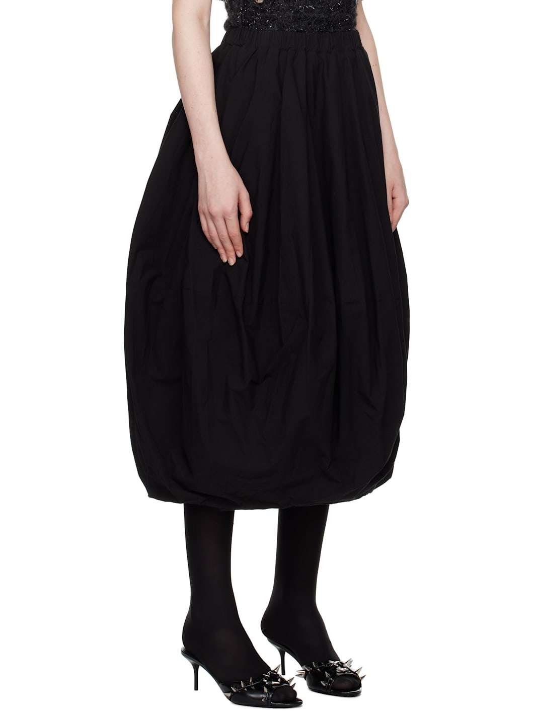 Black Cercle Midi Skirt - 2
