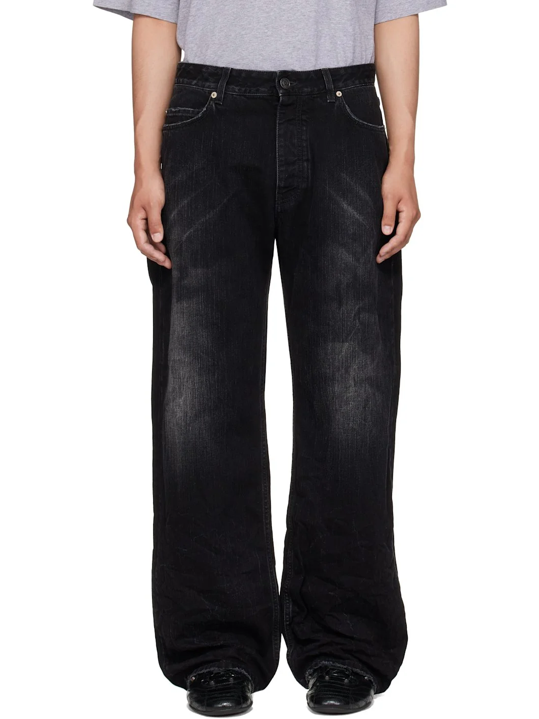 Black Relaxed Fit Jeans - 1