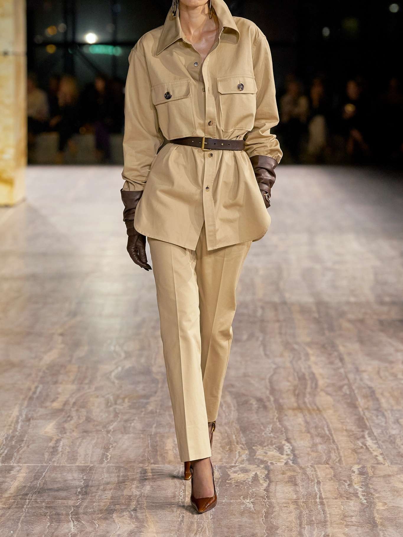 Cotton-drill straight-leg pants - 4