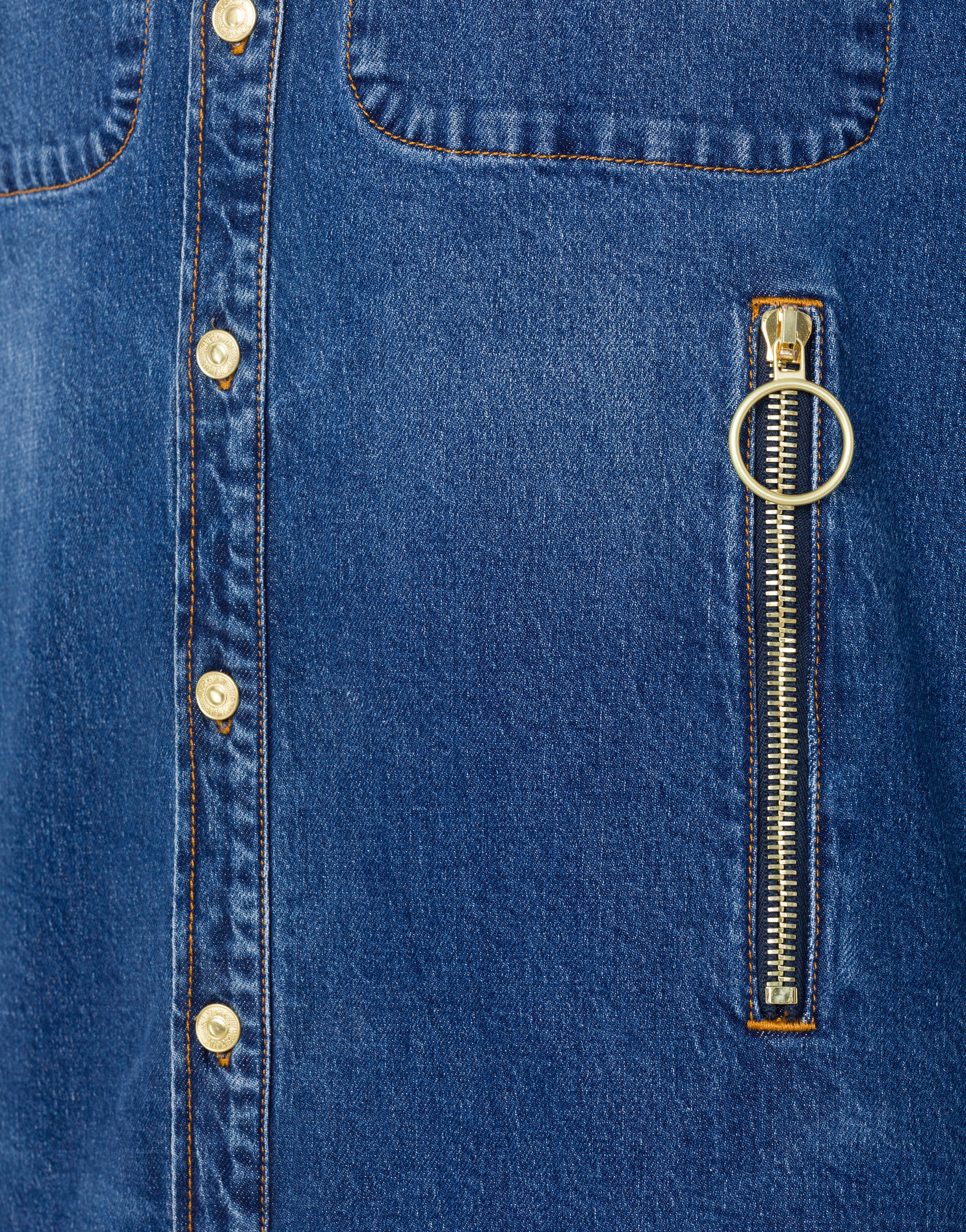 RING PULLER STRETCH DENIM SHIRT - 4