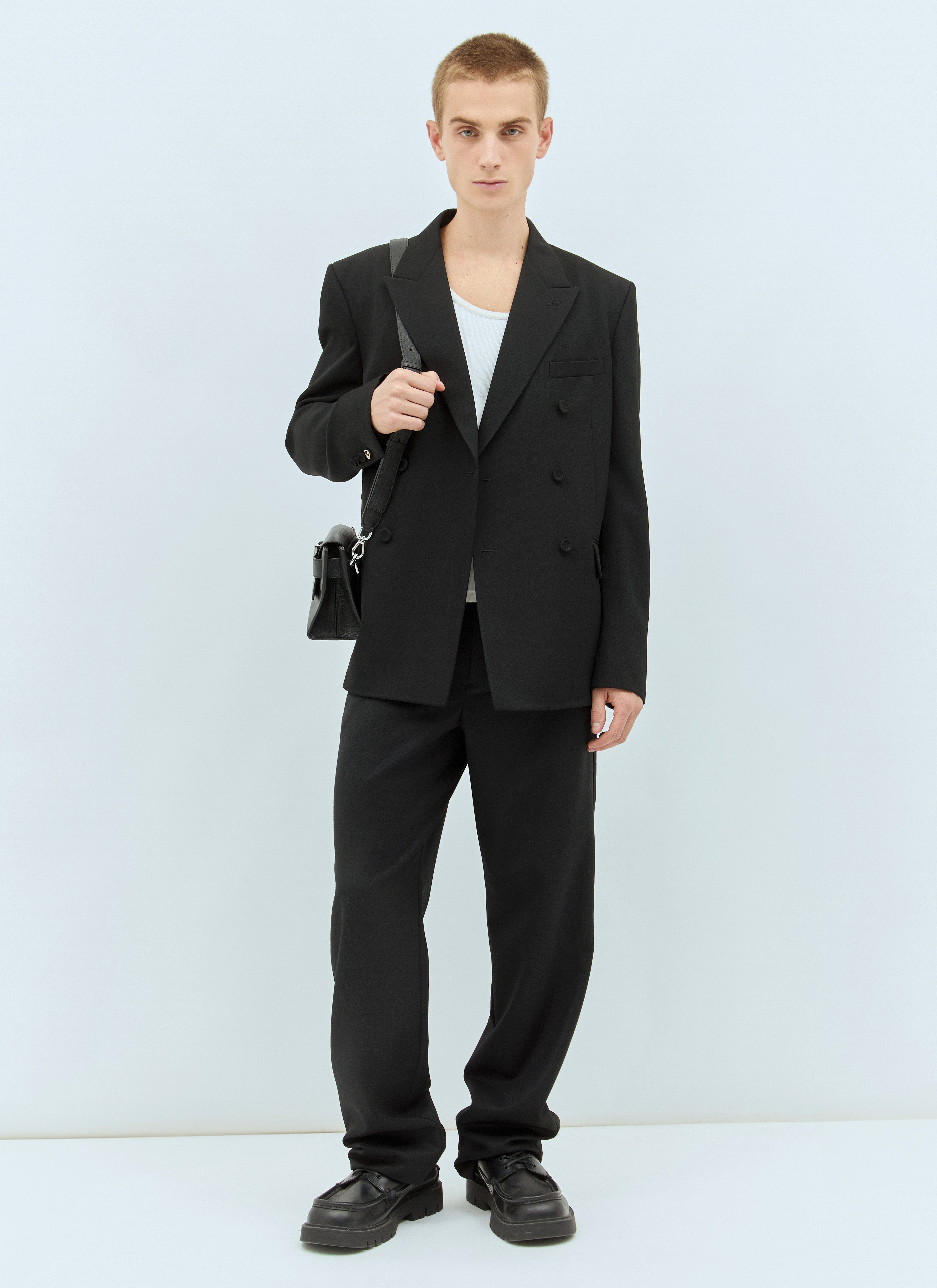 Gucci Men Double-Breasted Wool Blazer - 2