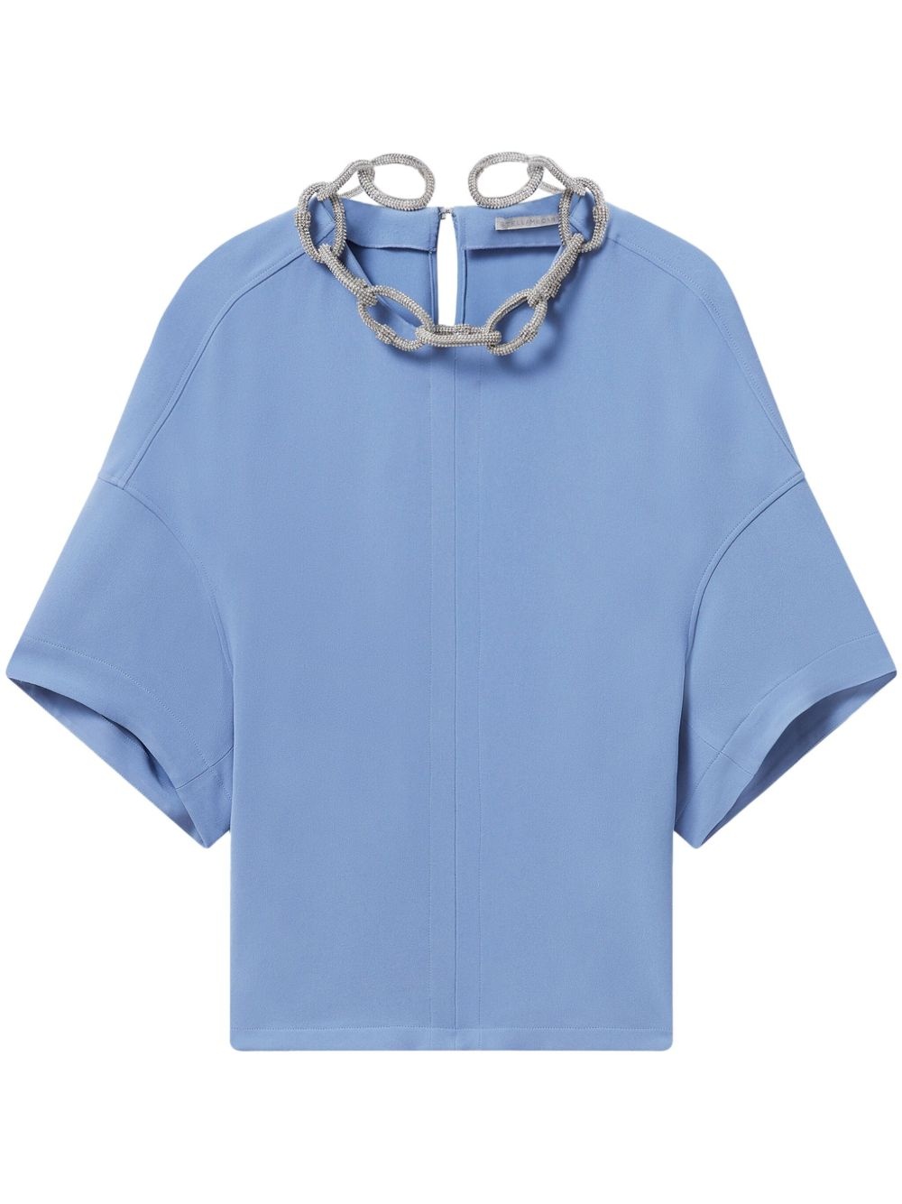 chain-detail short-sleeve top - 1