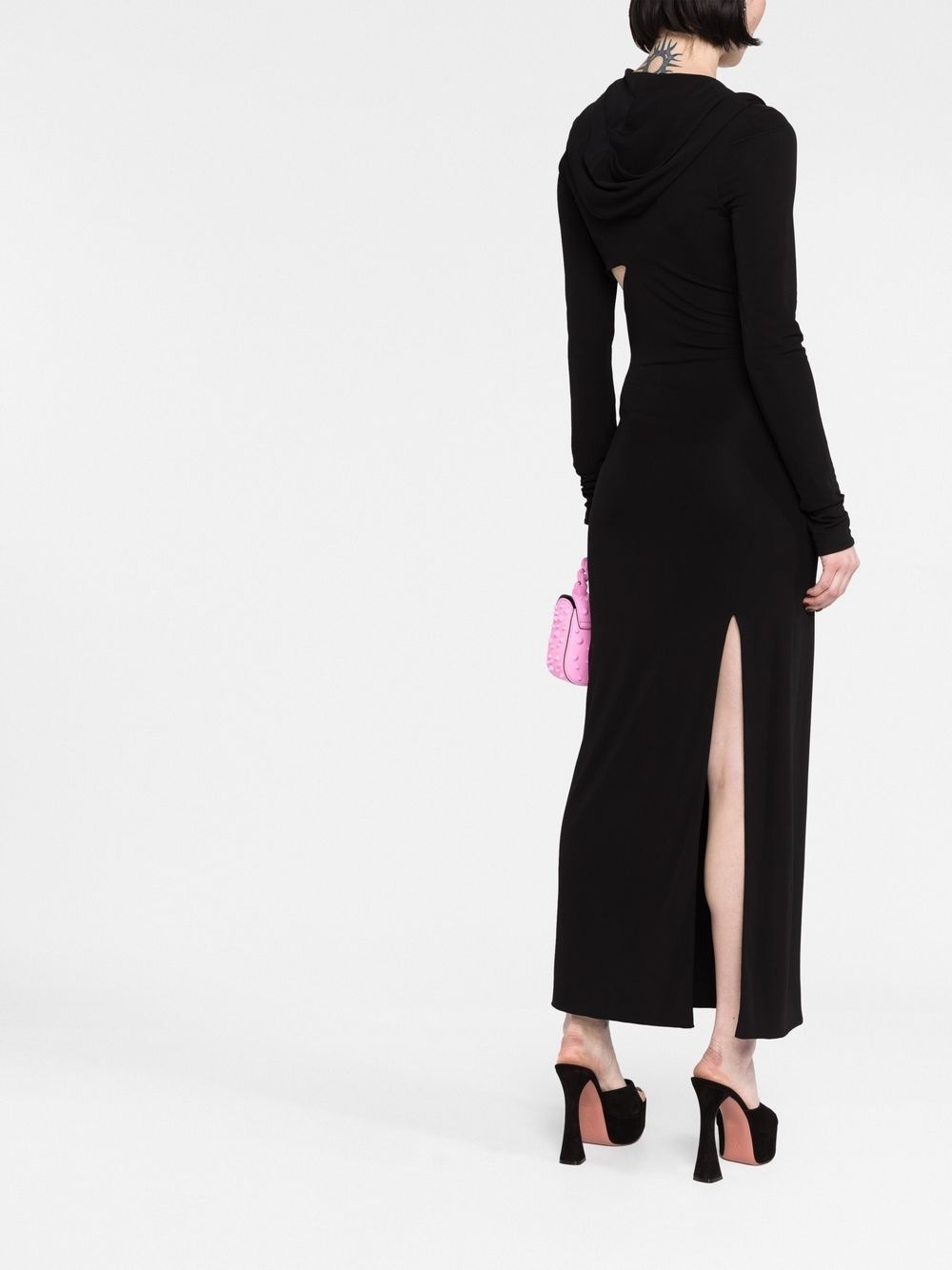 cut-out hooded maxi dress - 4