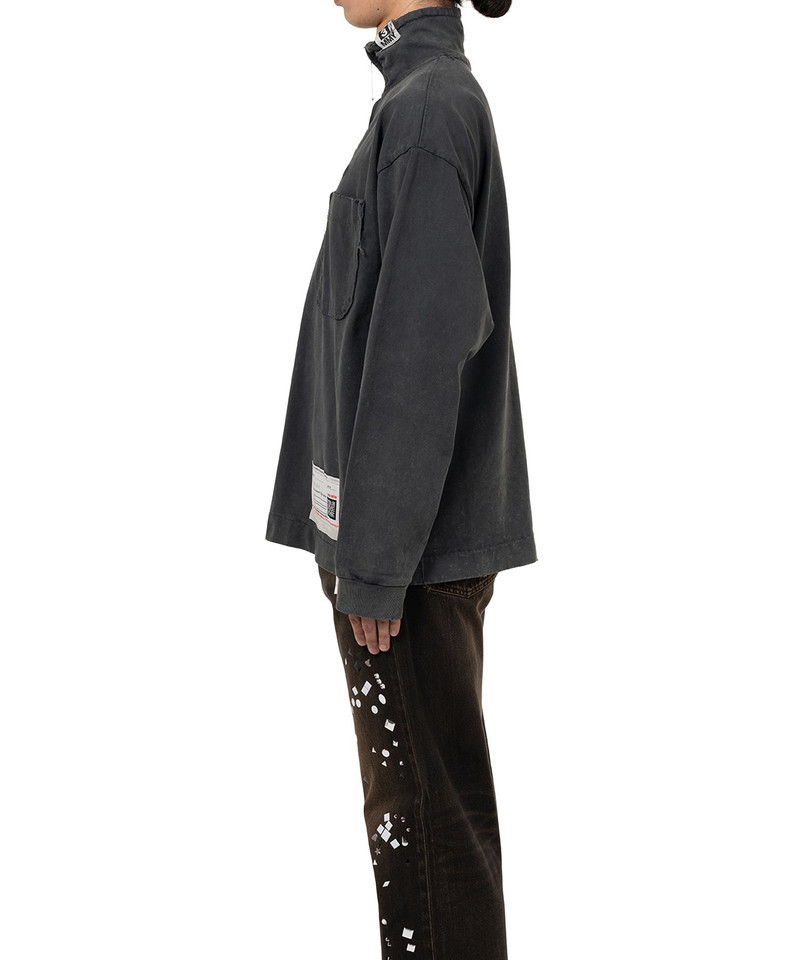 Amateur Sewn Like Half Zip-up Long Sleeve T-shirt 4