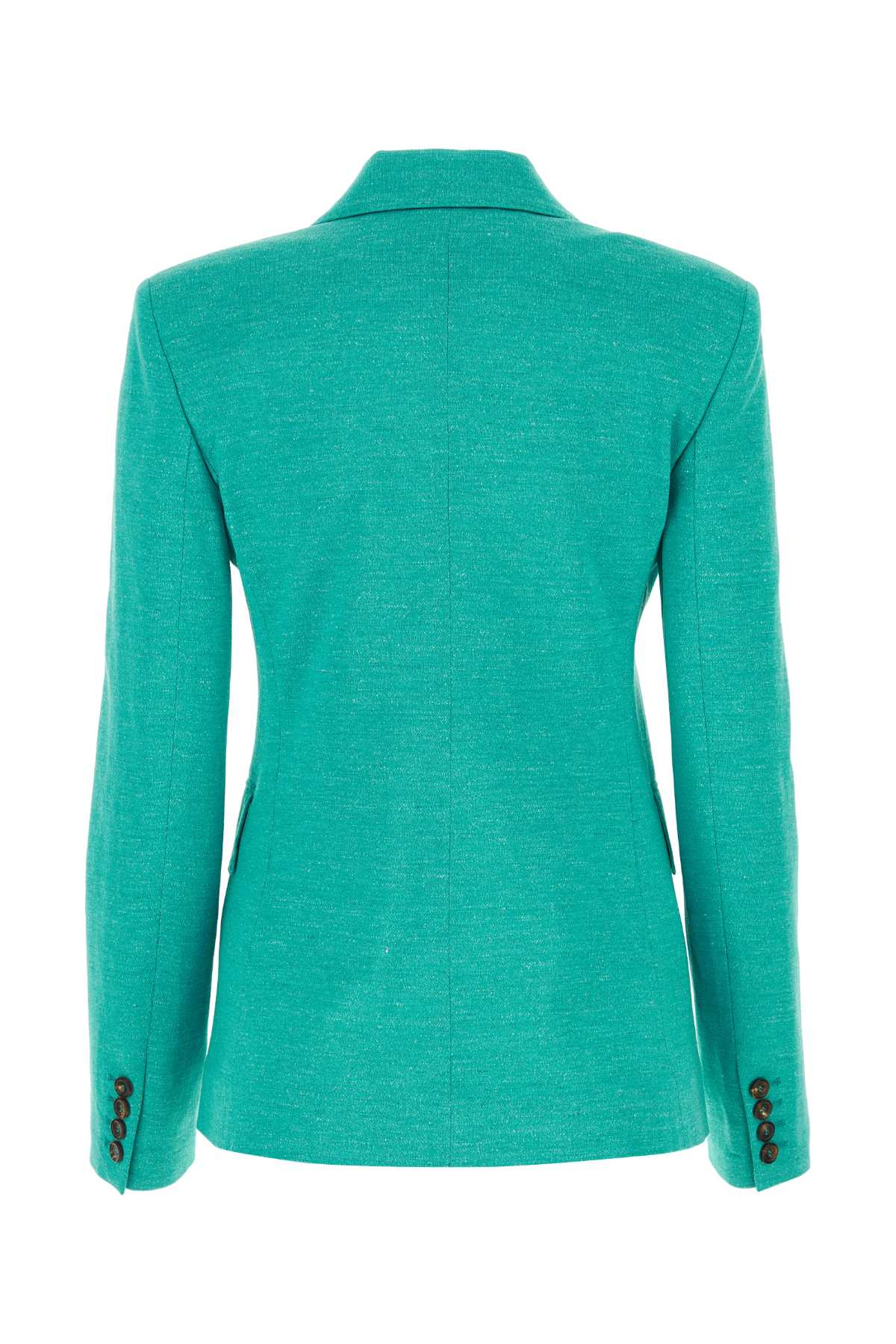 Max Mara Women Sea Green Cotton Blend Zirlo Blazer - 2