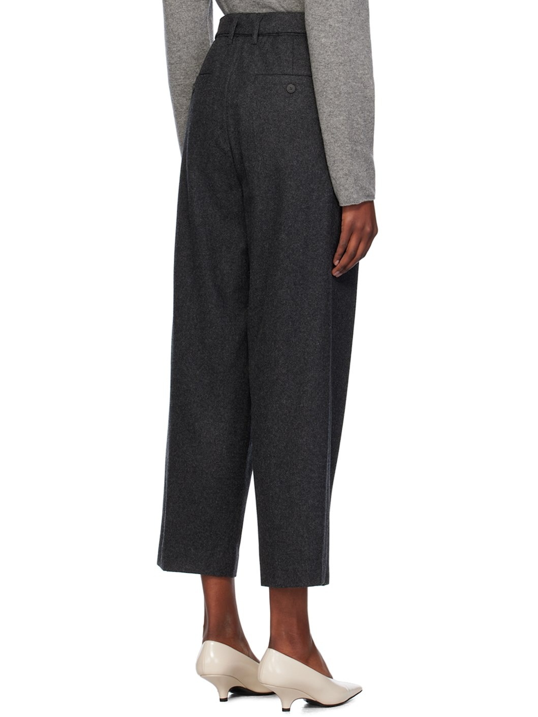 Gray Belted Trousers - 3