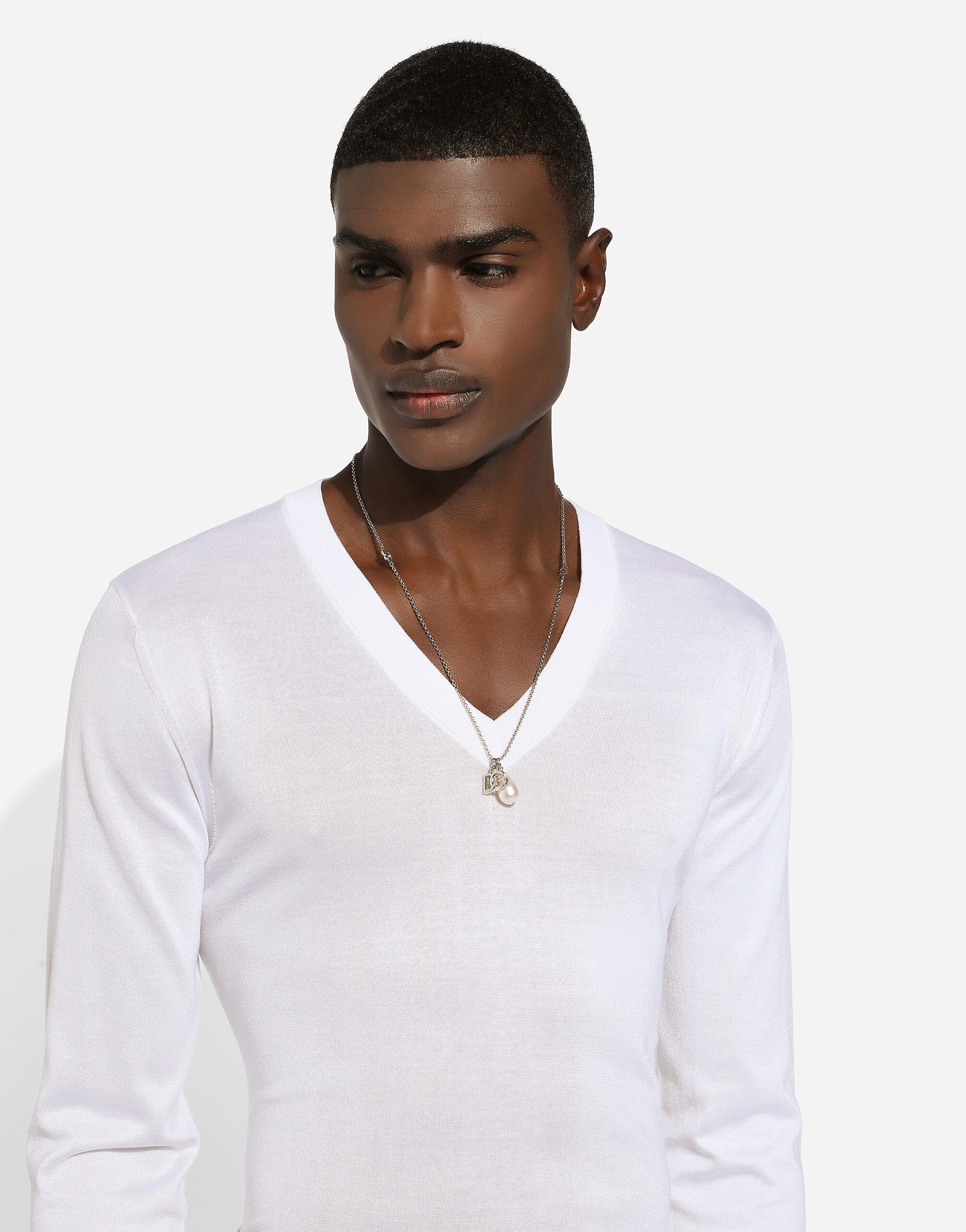 Teardrop necklace with DG logo - 2