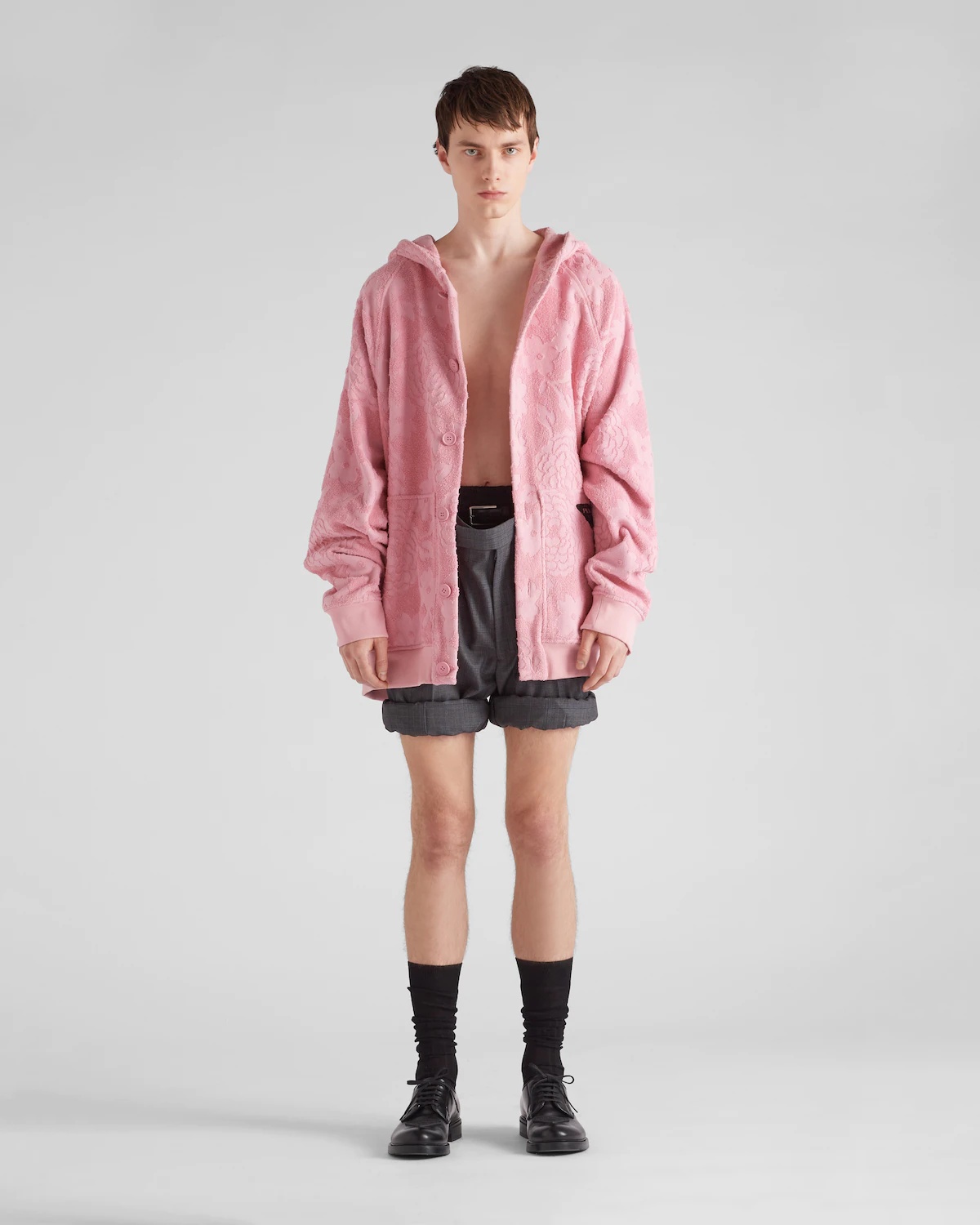 Jacquard terrycloth hoodie - 2