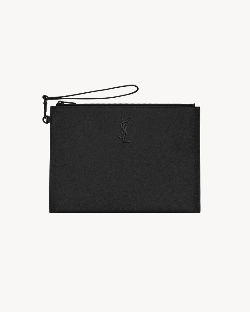 CASSANDRE ZIPPED TABLET HOLDER IN GRAIN DE POUDRE LEATHER 1