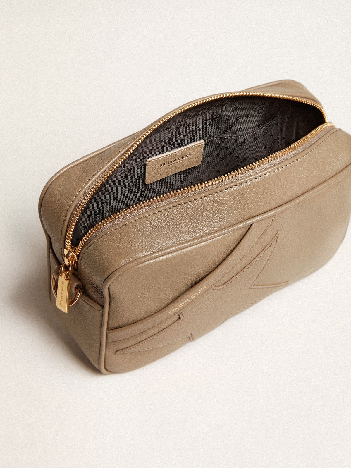 Star Bag in sage-green leather with tone-on-tone star - 5