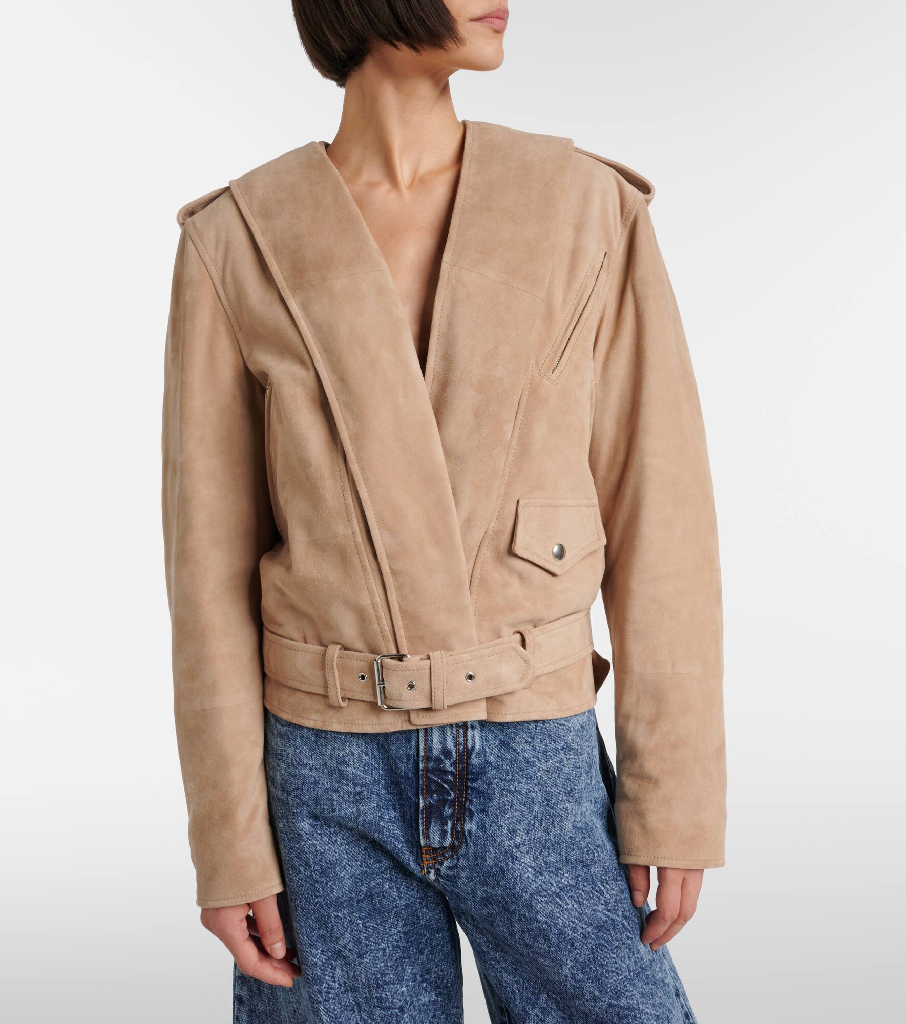 Suede biker jacket - 7