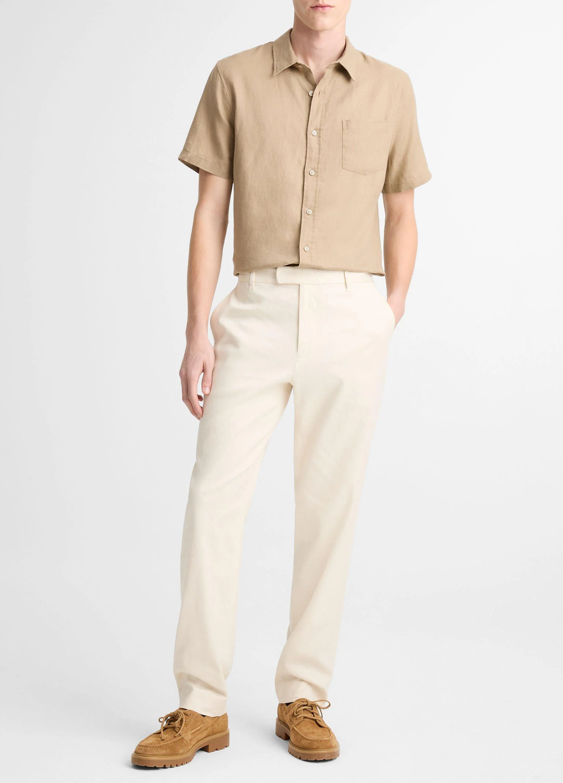 Owen Athletic Linen-Cotton Extended-Tab Pant - 1