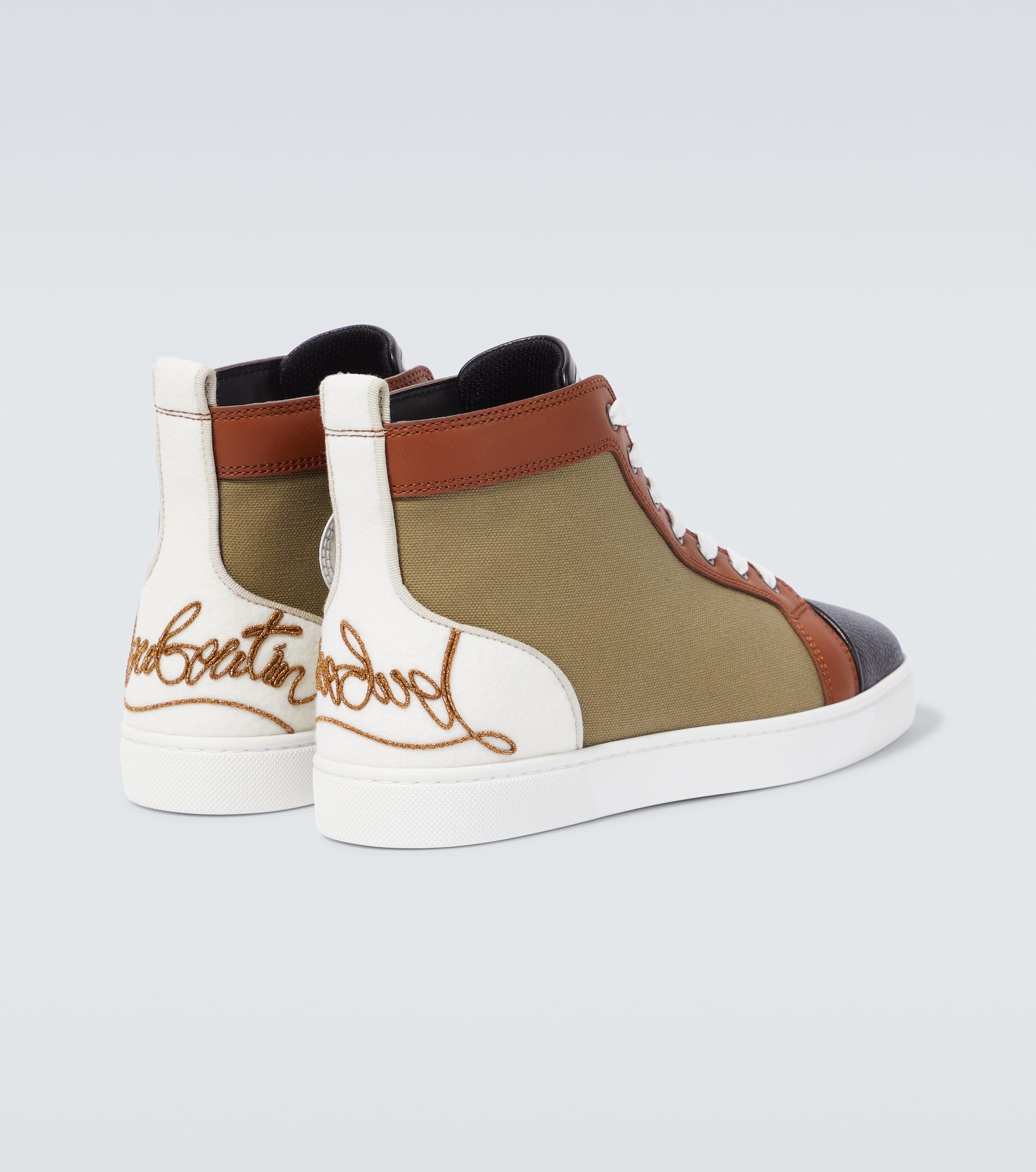 Fun Louis leather-trimmed sneakers - 6