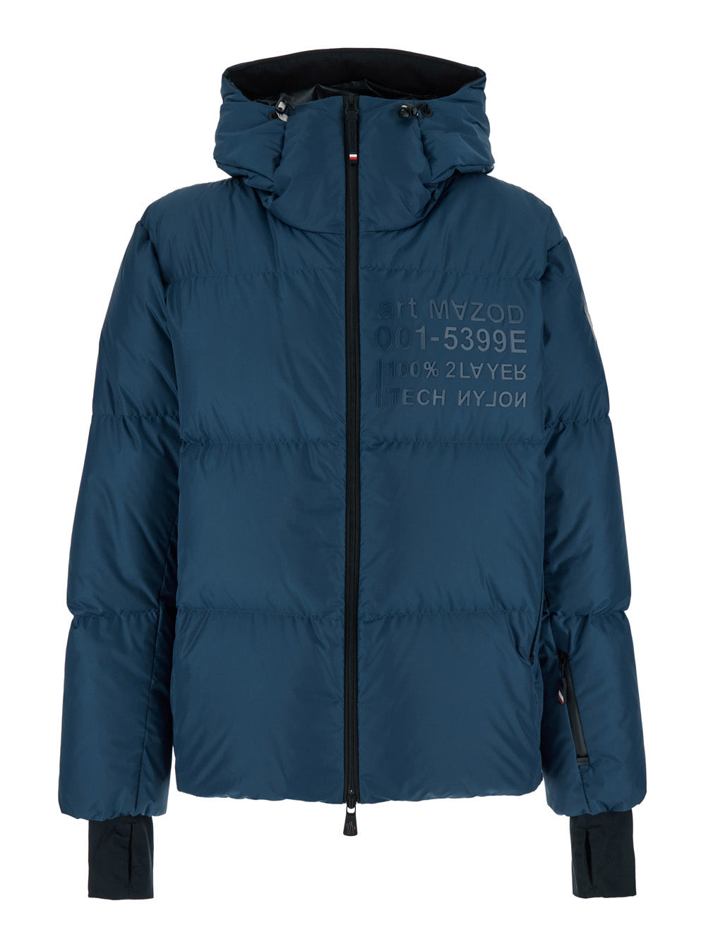Moncler Grenoble Men 'Mazod' Blue Down Jacket With Logo Detail At The Front In Polyester Man - 1