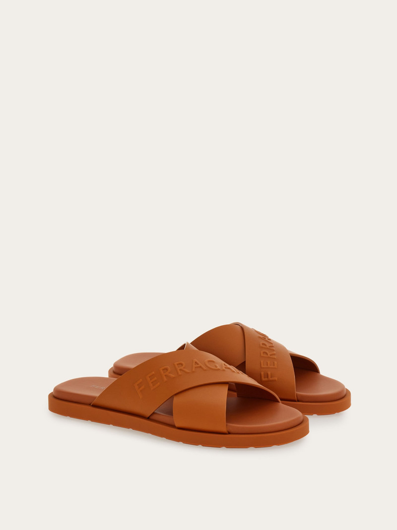 Sandal with crossover straps 4