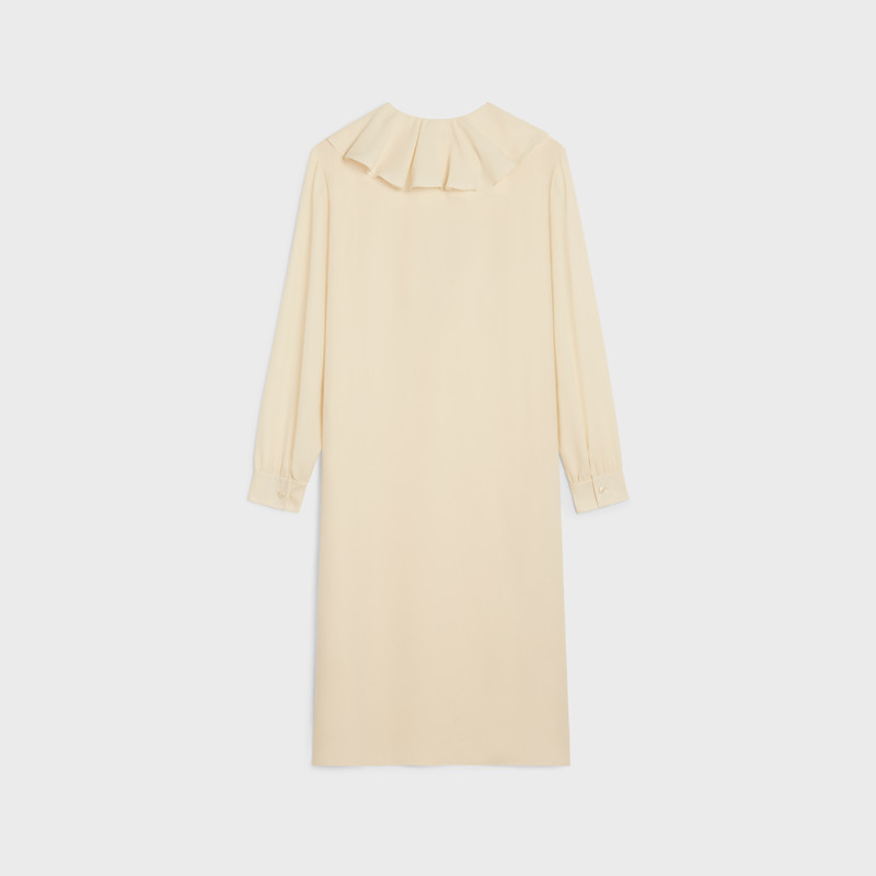 CELINE jabot dress in lightweight silk sablé outlook