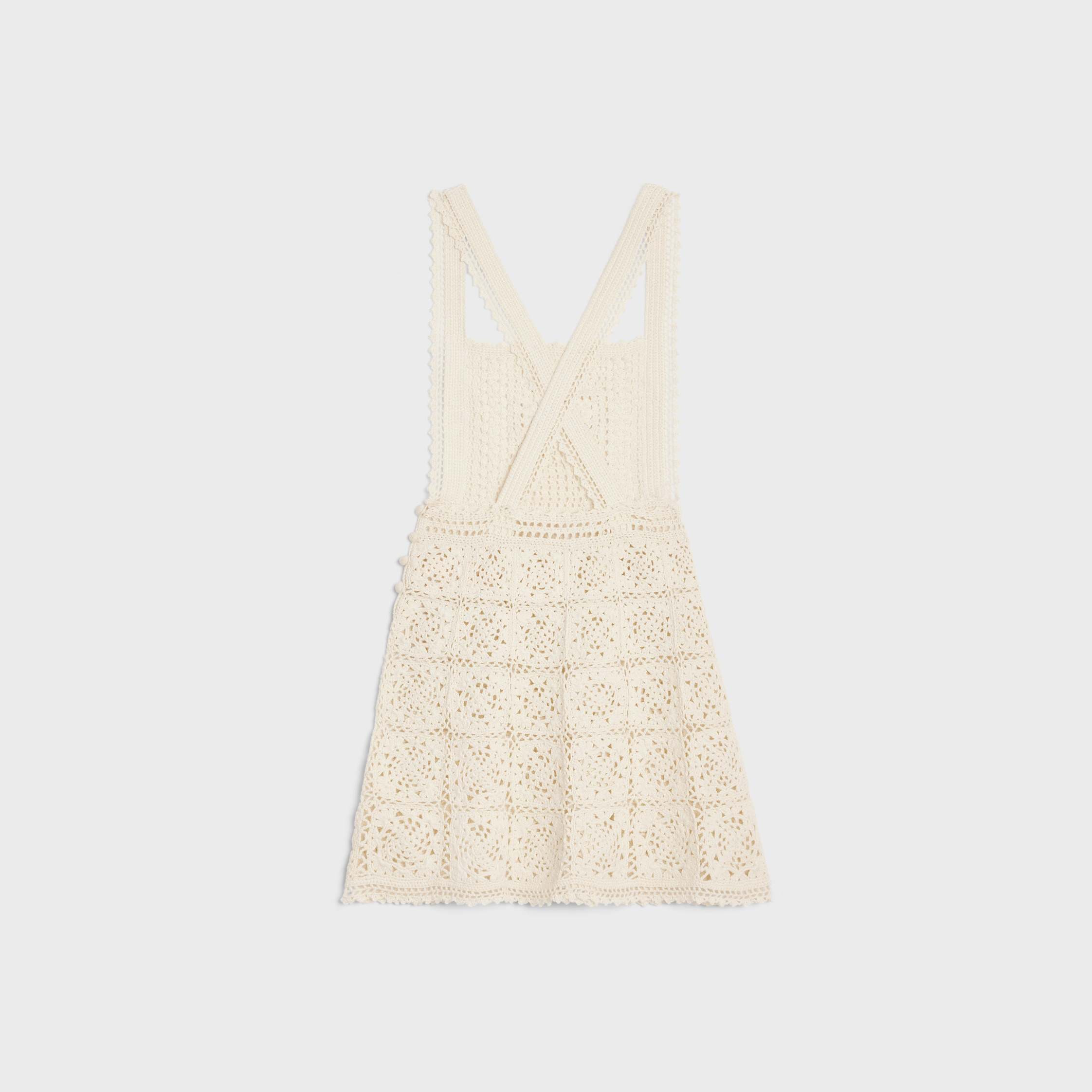 triomphe mini dress in crocheted cotton - 2