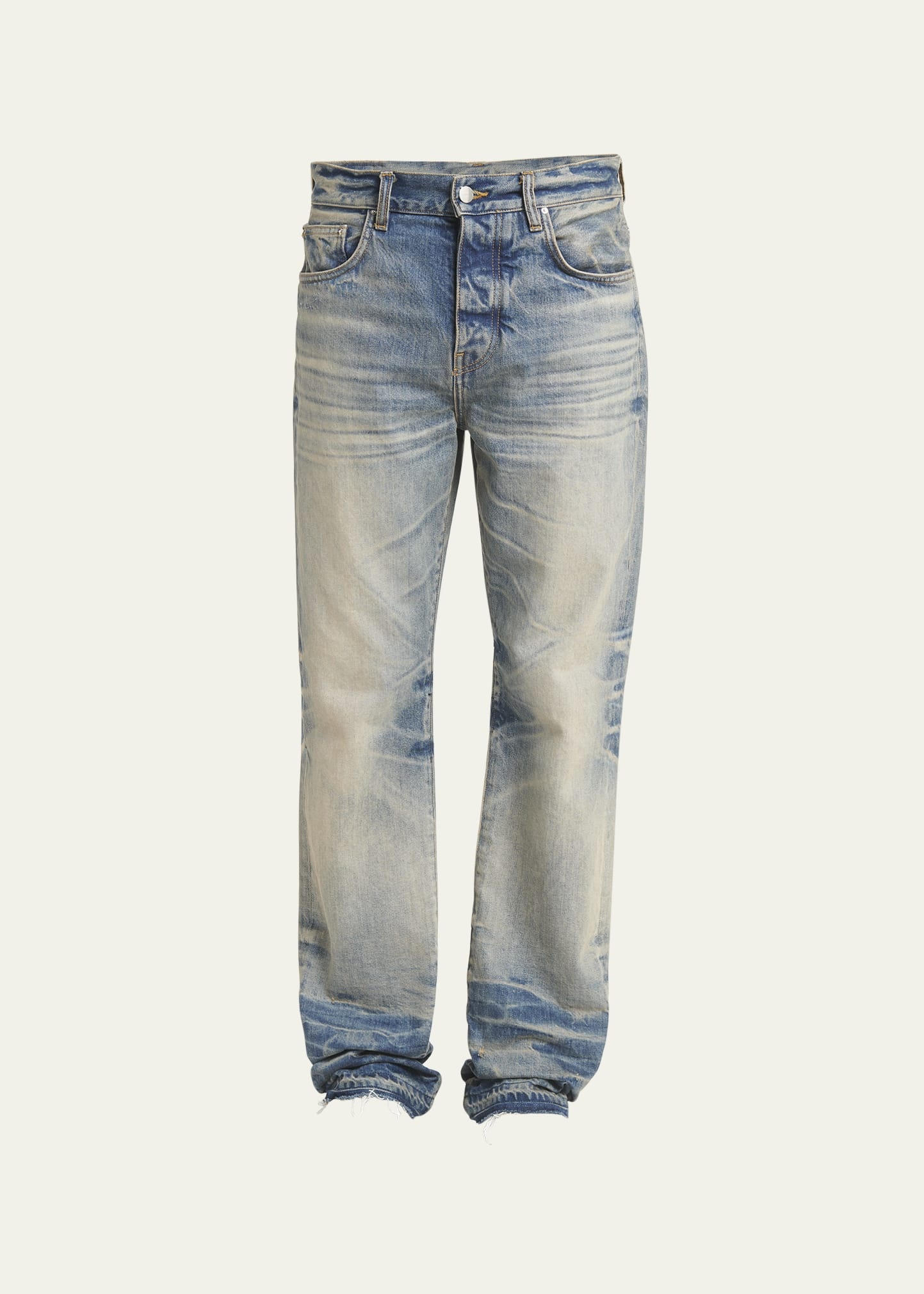 Men's Faded Straight-Leg Jeans - 1