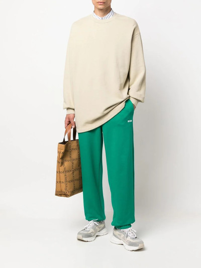 MSGM logo-print cotton track pants outlook