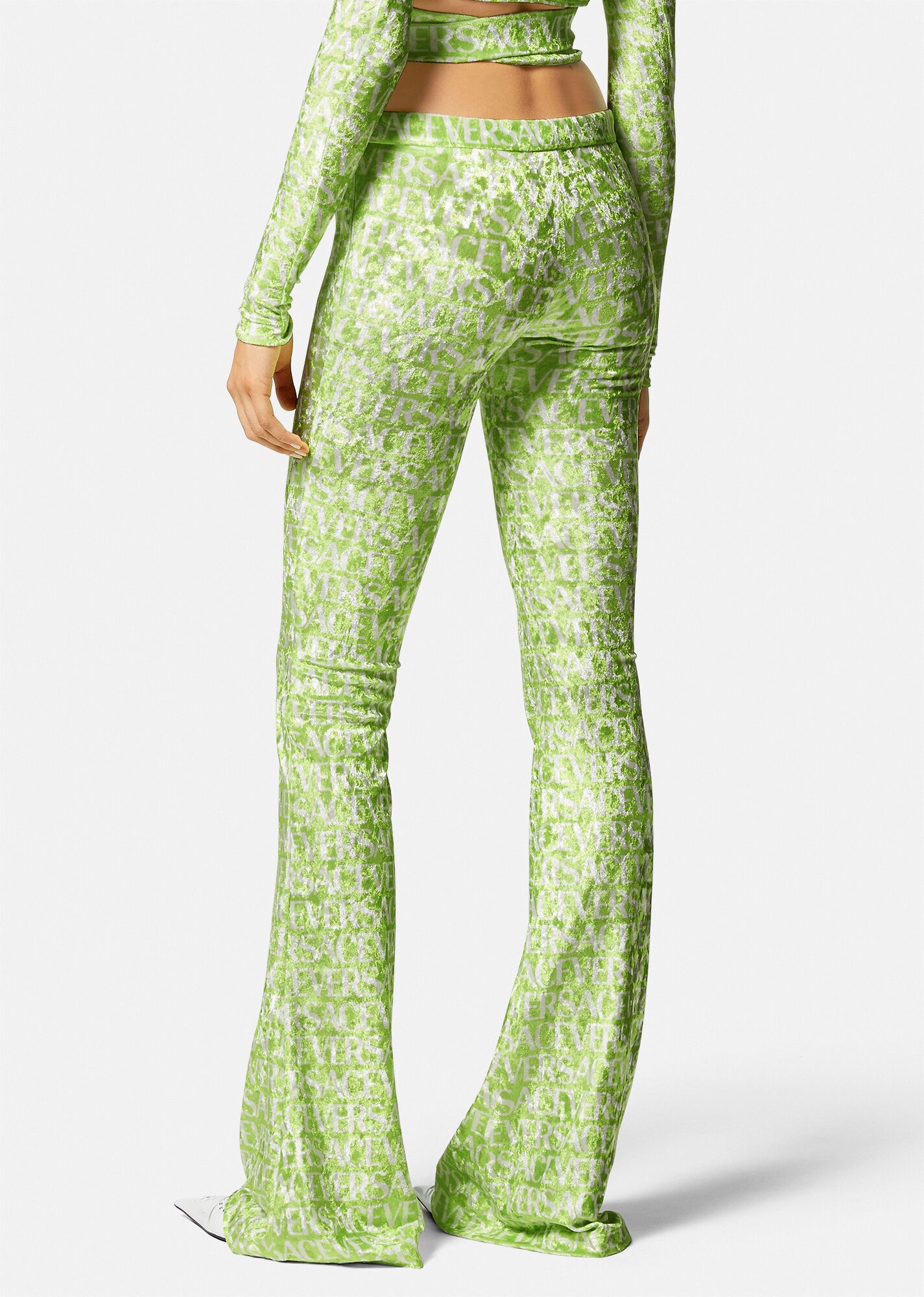 Versace Allover Velvet Trousers - 4