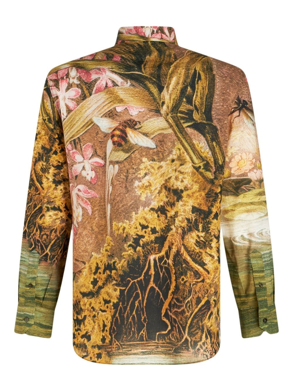 nature-print cotton shirt - 5