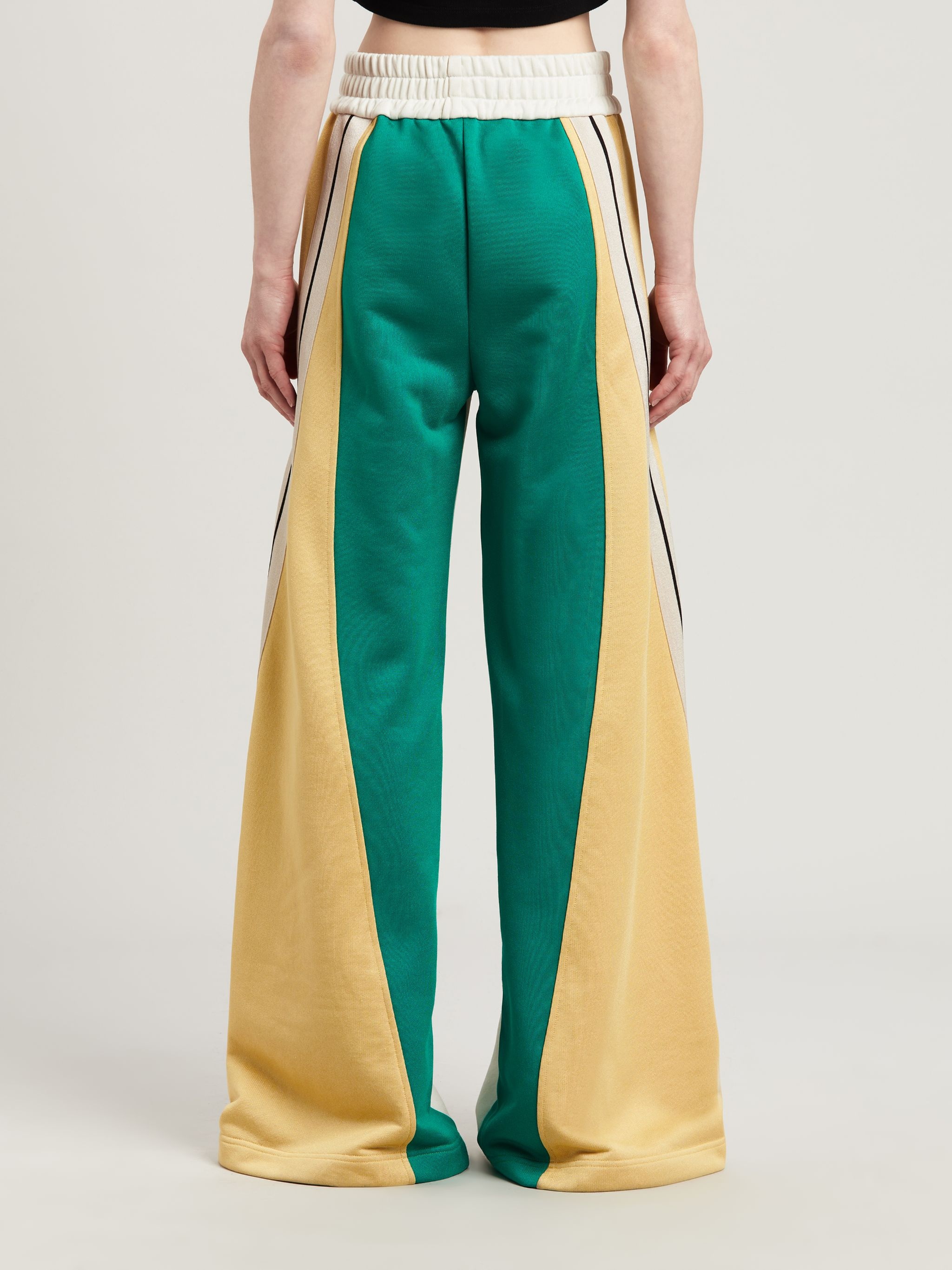 Monogram Colorblock Wide Track Pants - 5